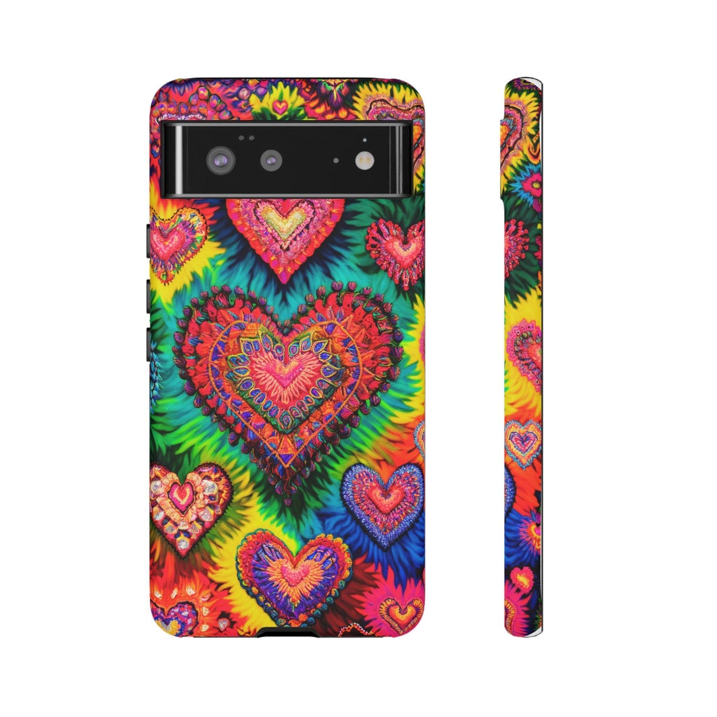 Tough Phone Case :" Eclectic Elegance Phone Case Collection" ( Hearts patterns)