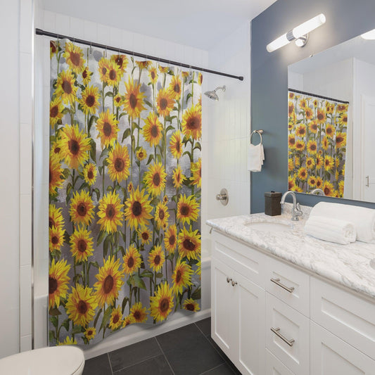 "Sunflower Shower Curtain" | "Sunflower Collection"