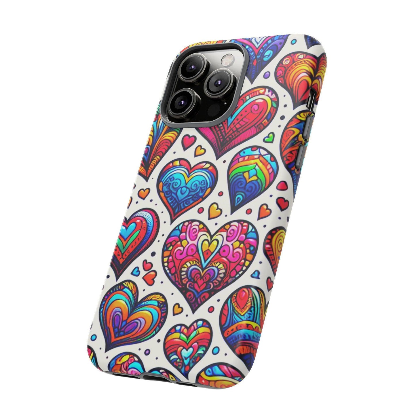 Tough Phone Case :" Eclectic Elegance Phone Case Collection" ( Hearts patterns)