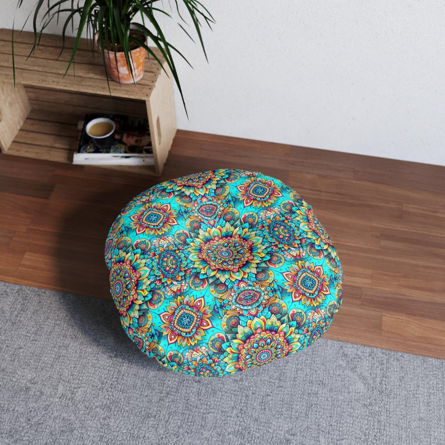 Yoga  Floor  Round Pillow | "Yoga Serenity Collection"