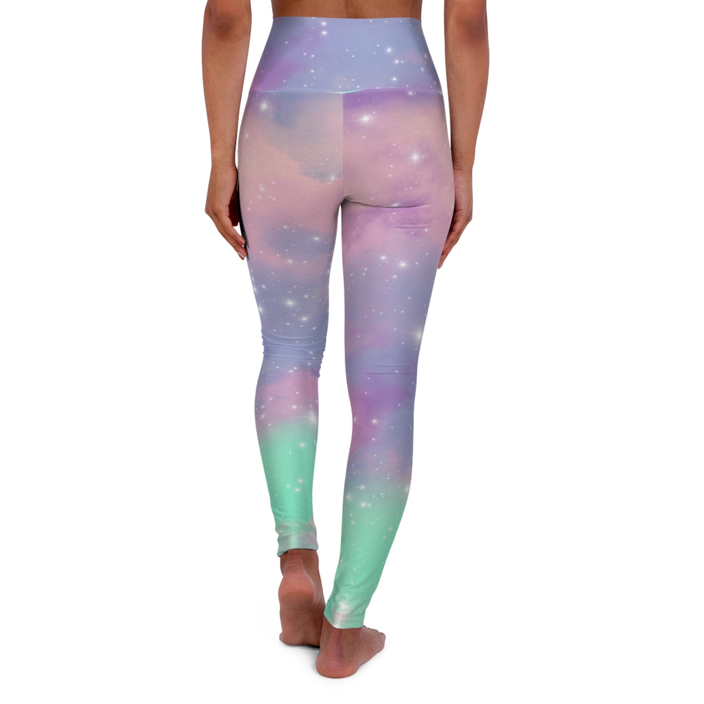 High Waisted Yoga Leggings abstract colorful design