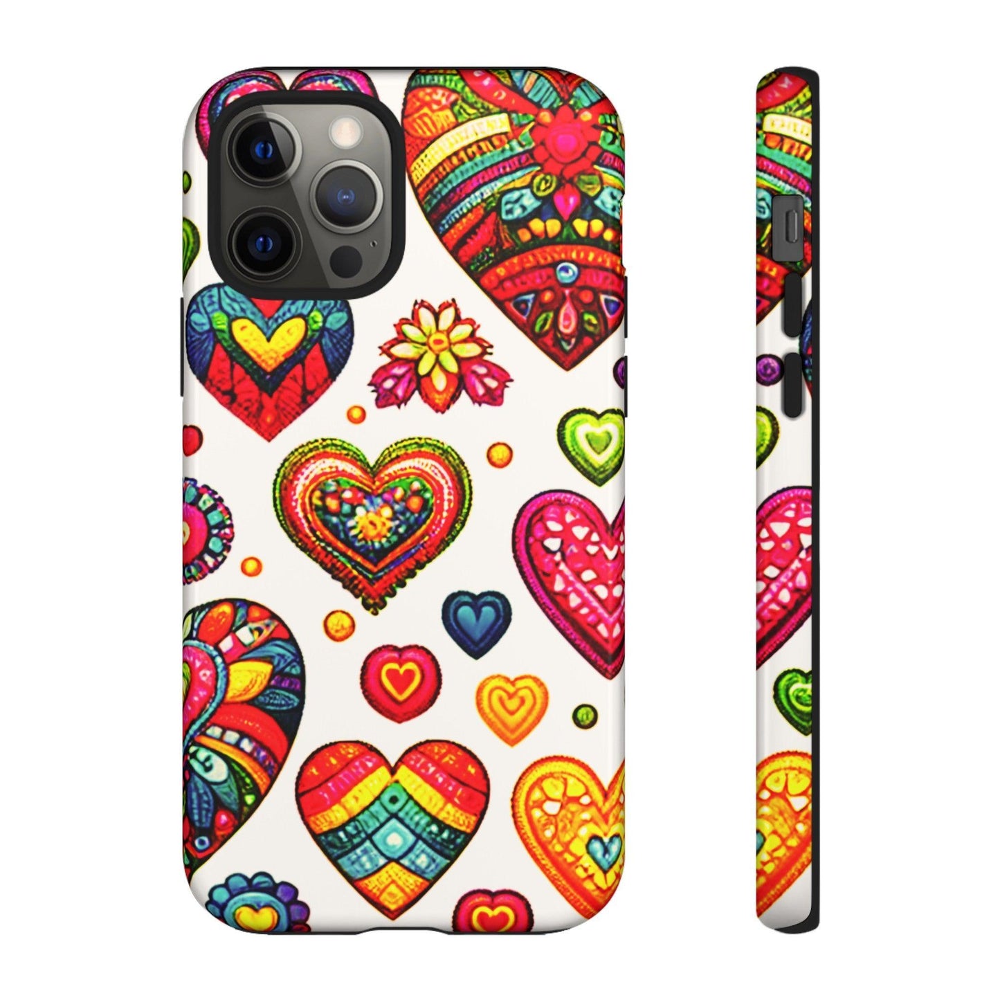 Tough Phone Case :" Eclectic Elegance Phone Case Collection" ( Hearts patterns)