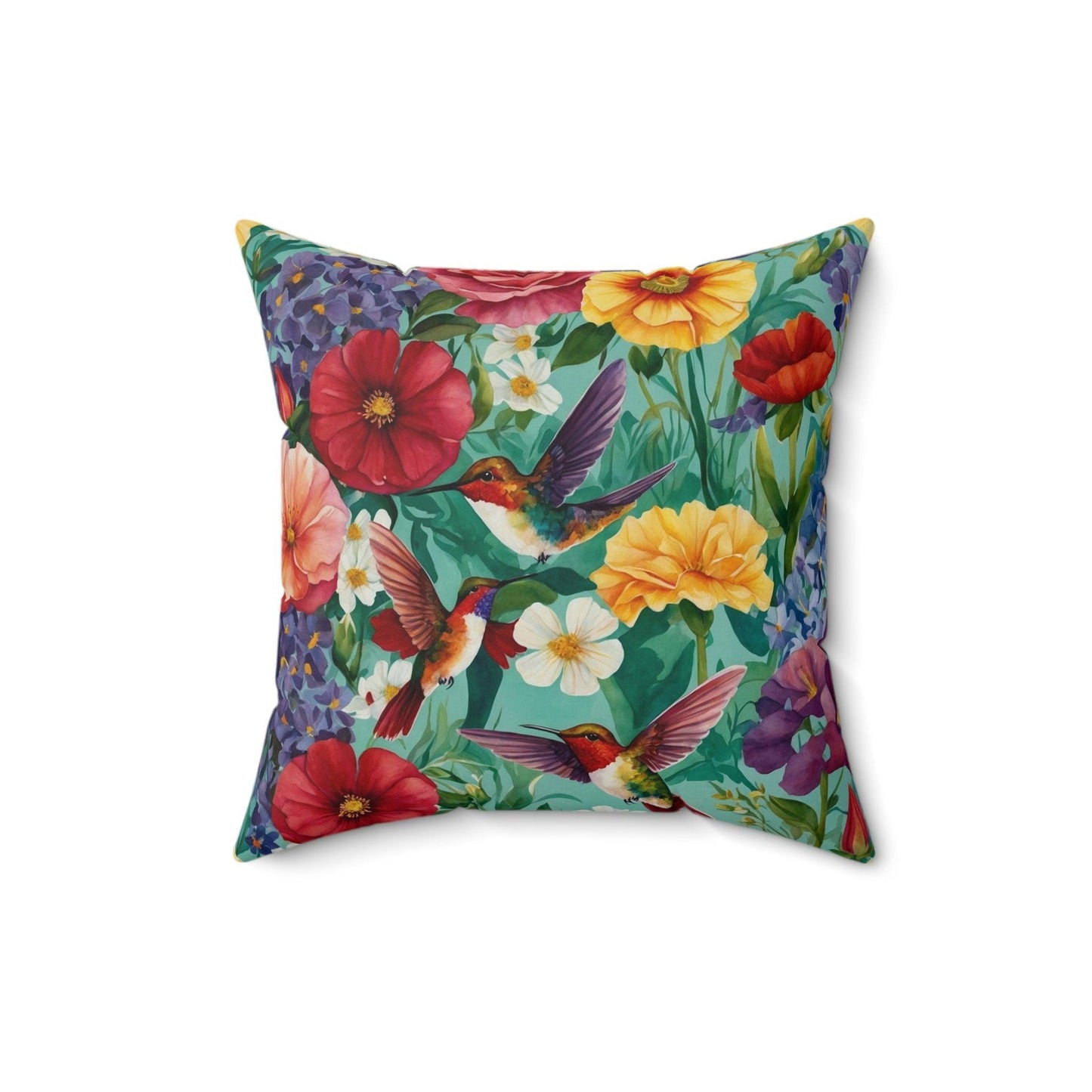 Floral and Hummingbird  Harmony Cushion