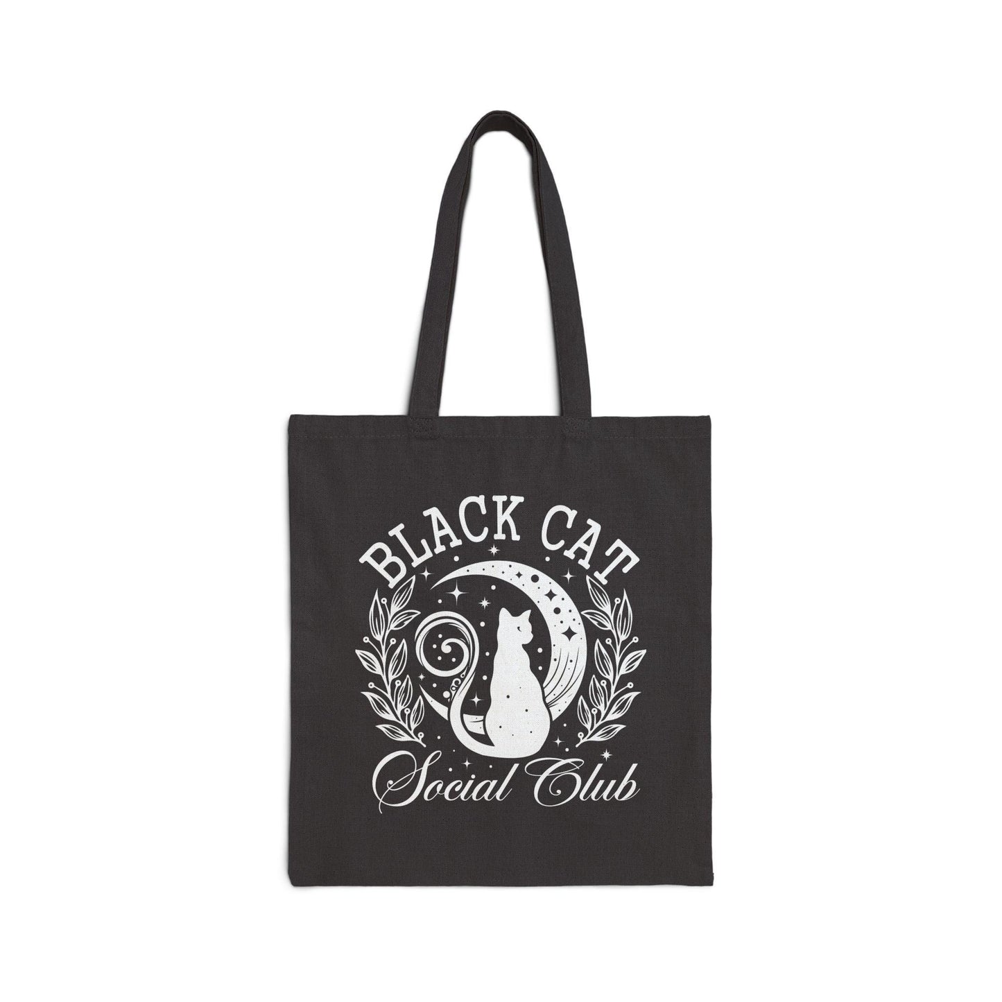 Halloween Black Cat Social Club Tote Bag - Cosmic Creations by Karen