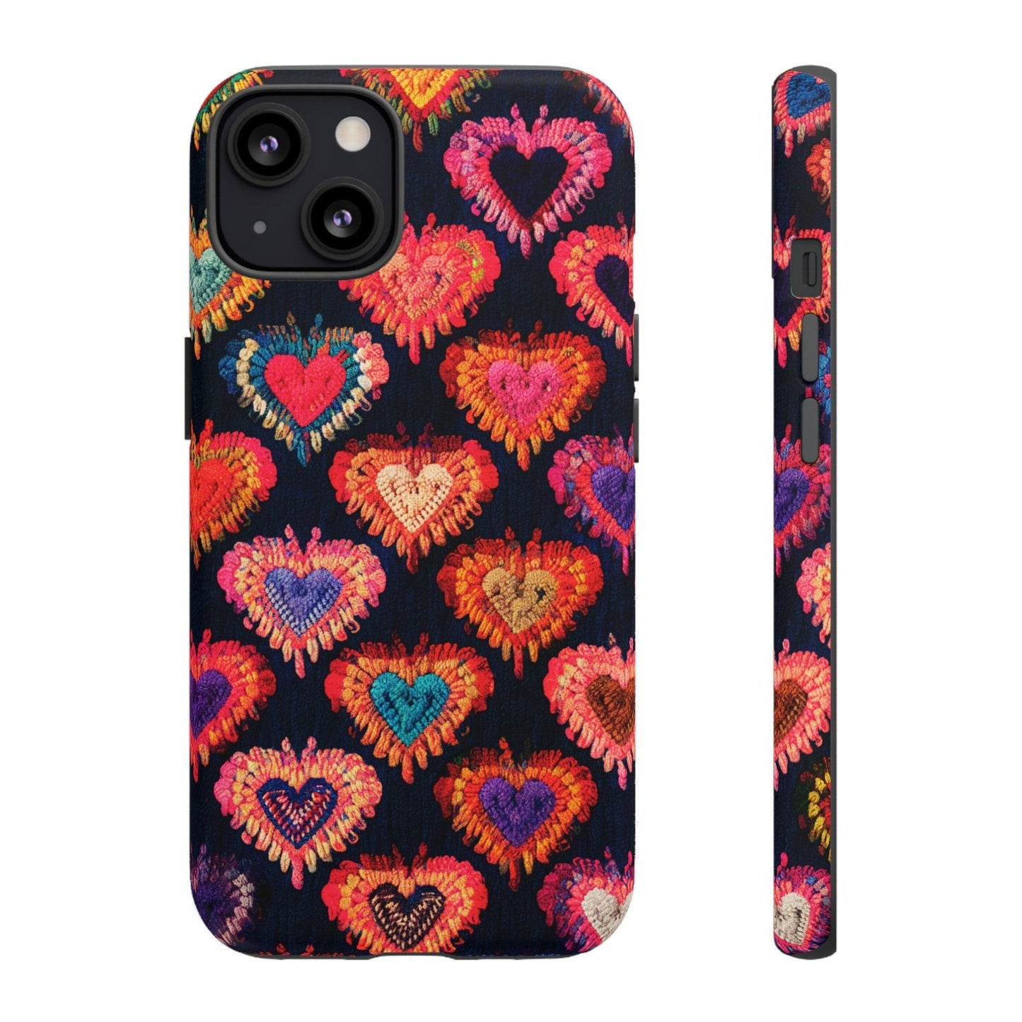 Tough Phone Case :" Eclectic Elegance Phone Case Collection" ( Hearts patterns)