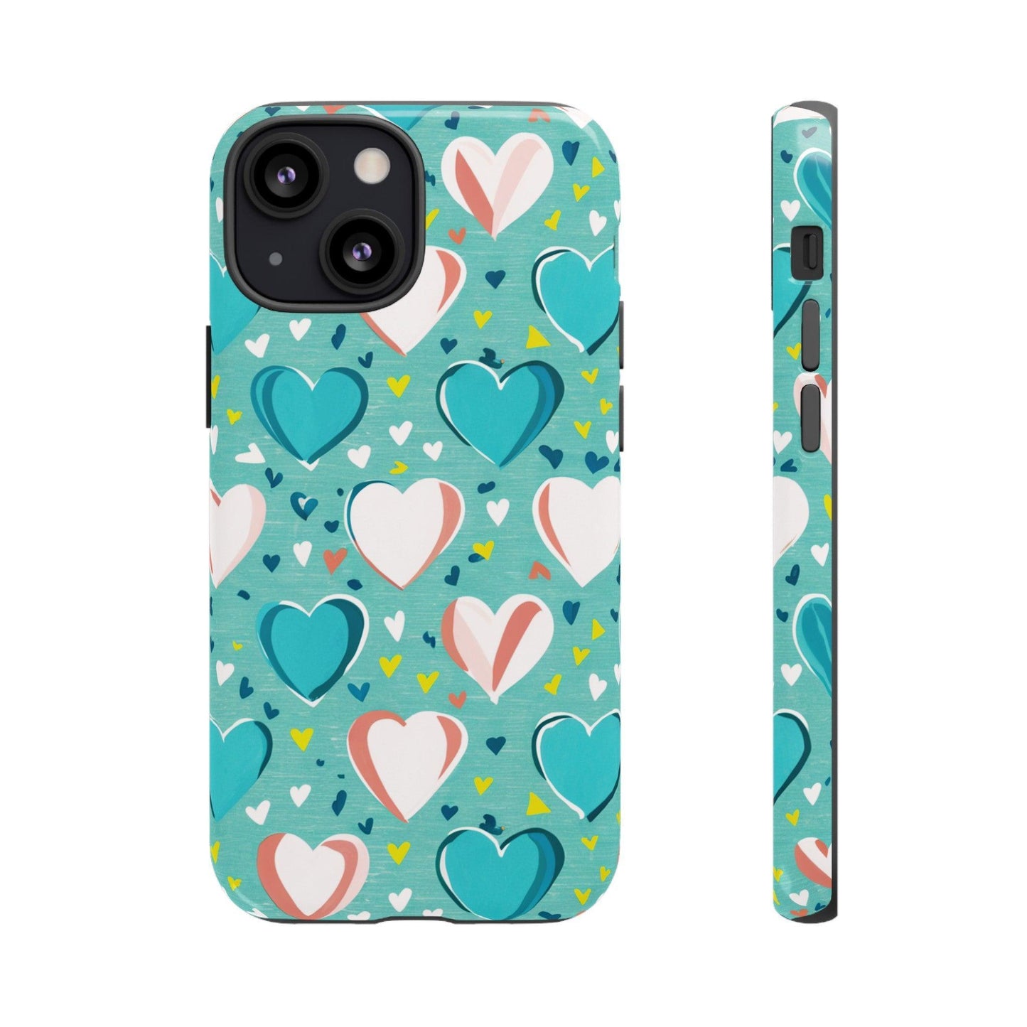 Tough Phone Case :" Eclectic Elegance Phone Case Collection" ( Hearts patterns)