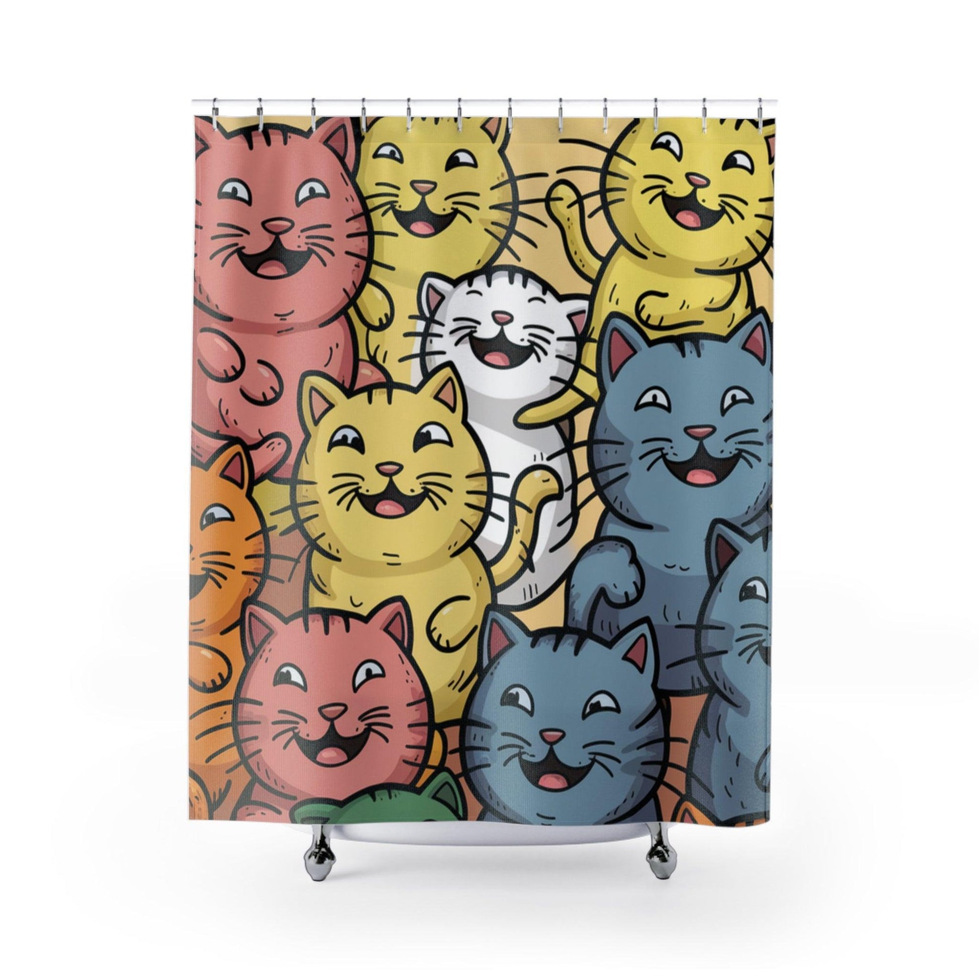 Elegant Shower Curtains Collection ( Cats ) - Cosmic Creations by Karen