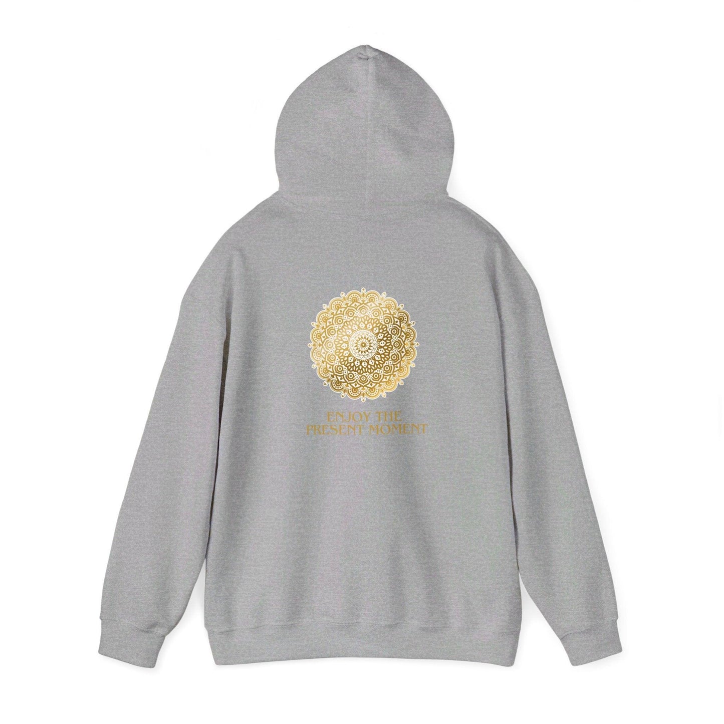 Enjoy the Present Moment & Be Grateful Unisex Heavy Blend™ Hooded Sweatshirt: - Cosmic Creations by Karen