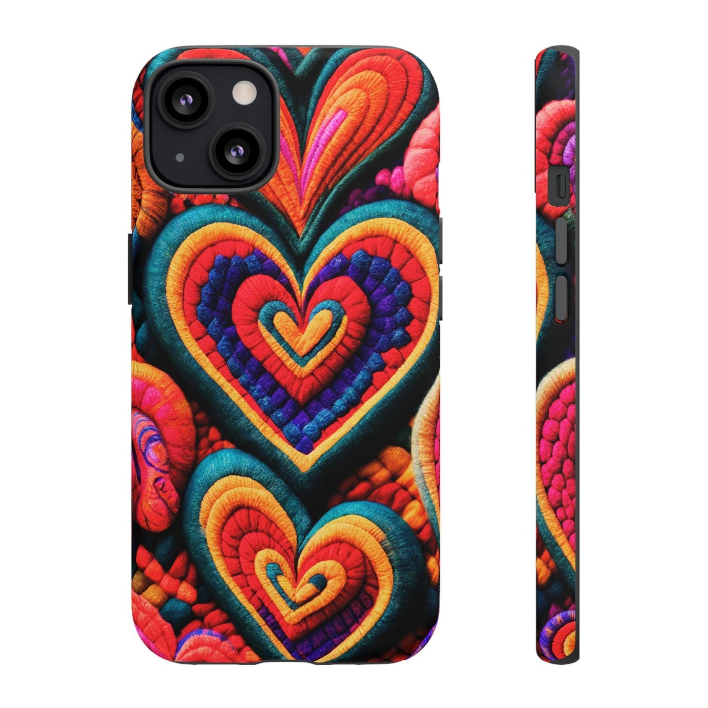 Tough Phone Case :" Eclectic Elegance Phone Case Collection" ( Hearts patterns)