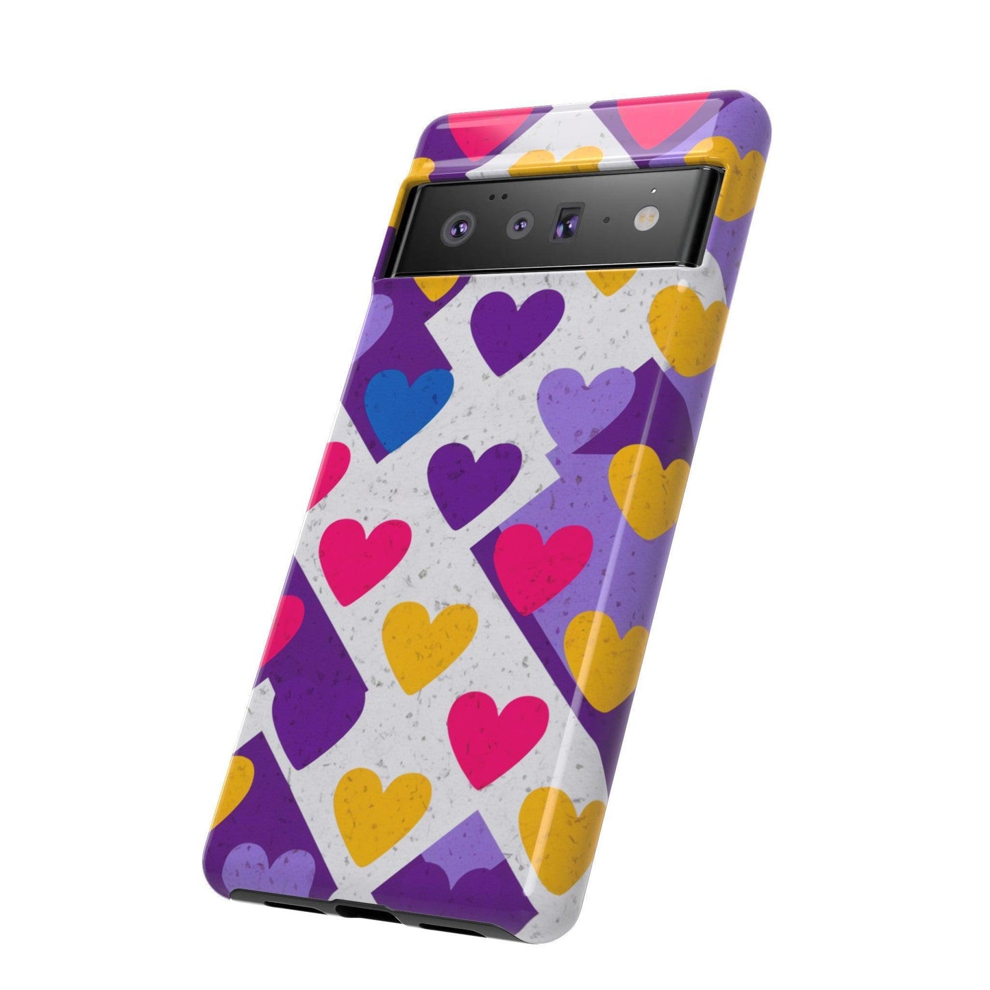 Tough Phone Case :" Eclectic Elegance Phone Case Collection" ( Hearts patterns)