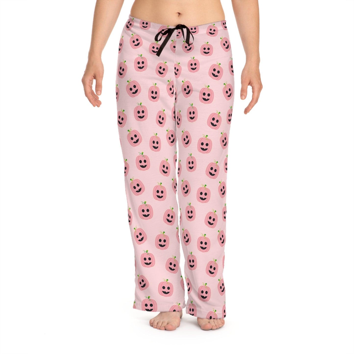 Pink Pumpkin Pajama Pants for Women - Cosmic Creations by Karen