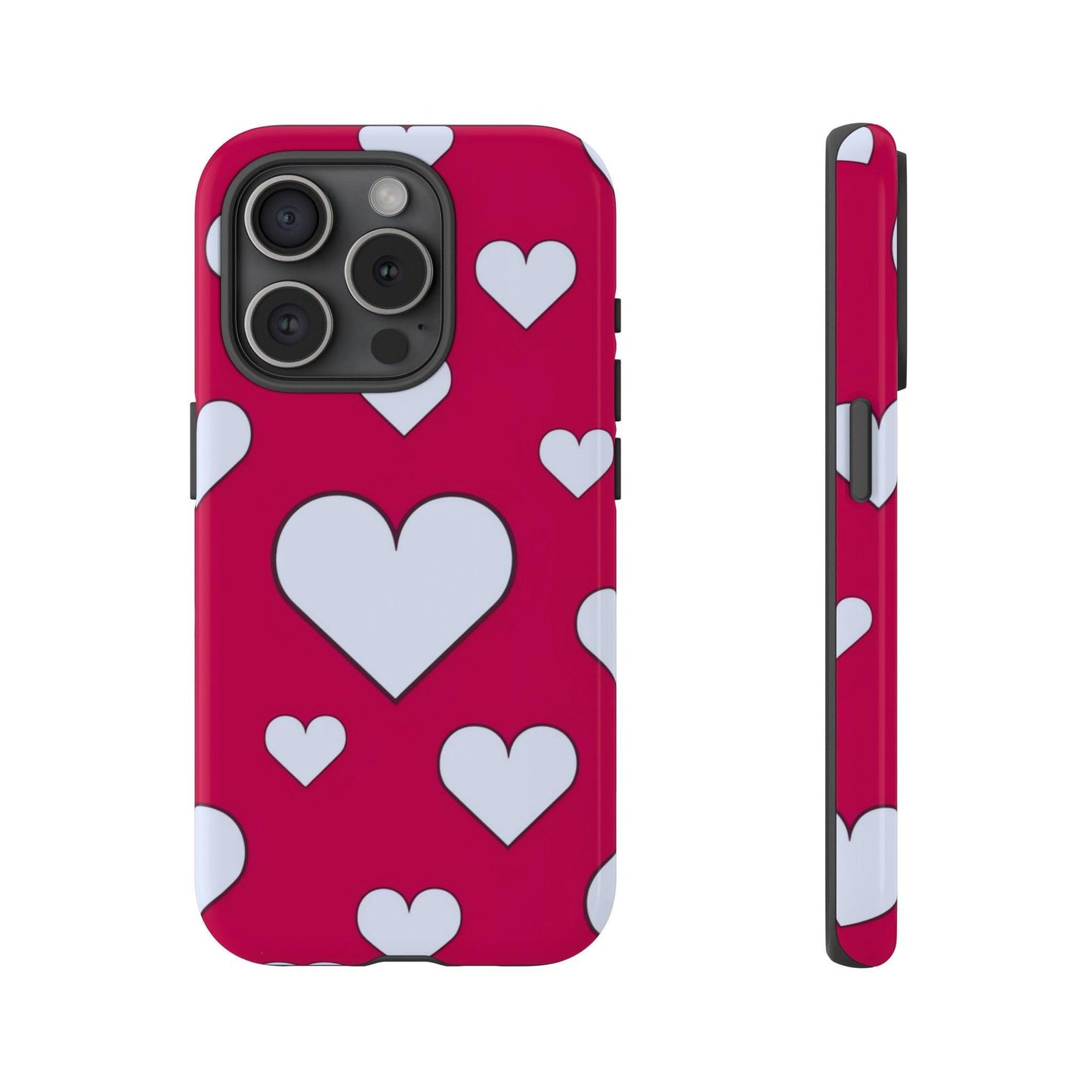 Tough Phone Case :" Eclectic Elegance Phone Case Collection" ( Hearts patterns)