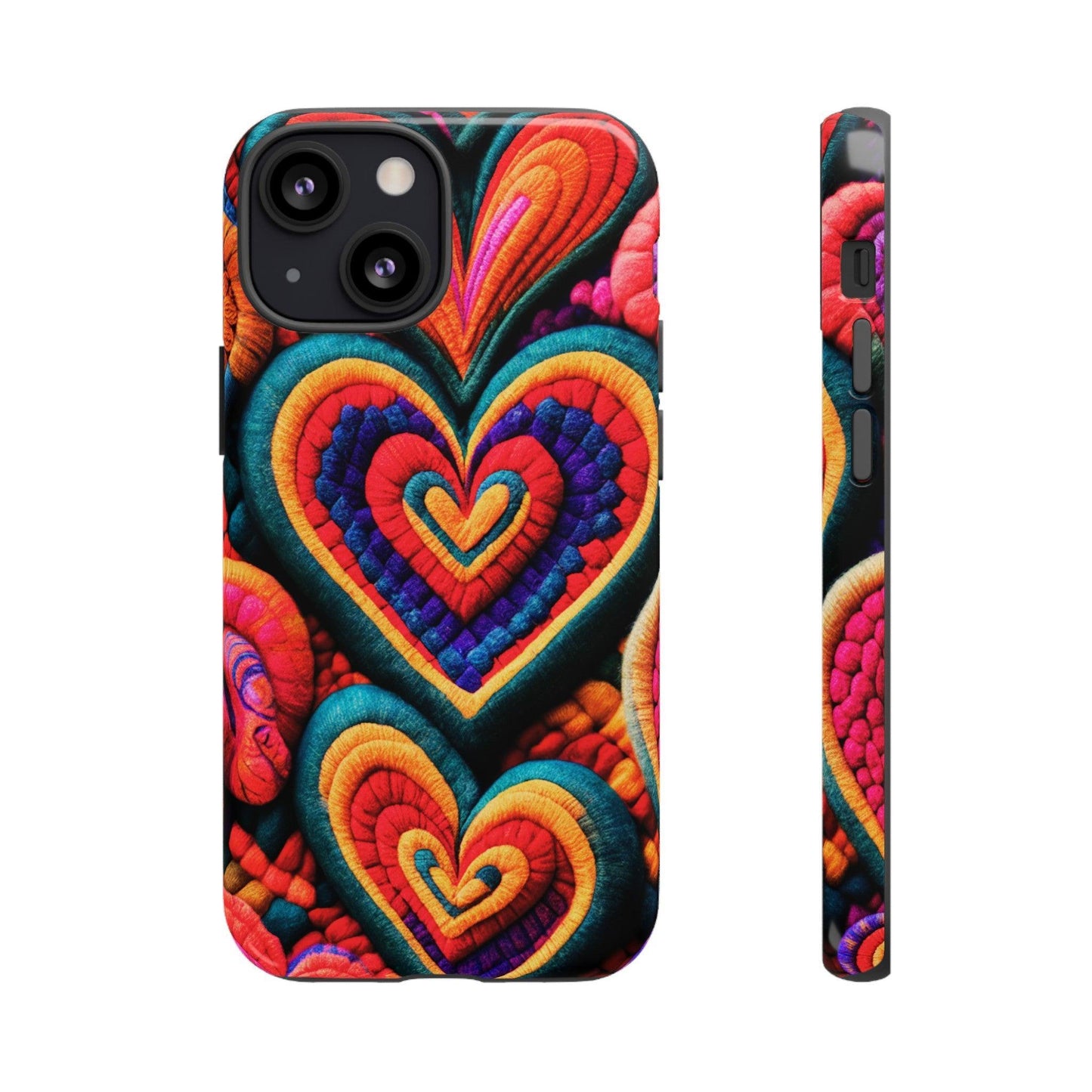 Tough Phone Case :" Eclectic Elegance Phone Case Collection" ( Hearts patterns)