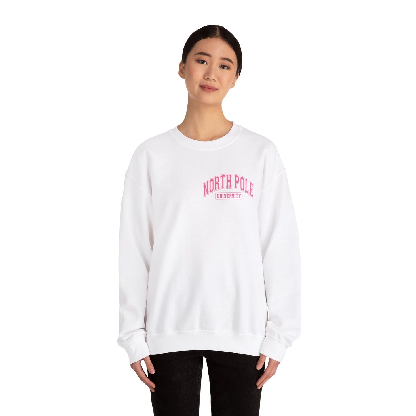 Christmas North Pole University Design  Unisex Crewneck Sweatshirt