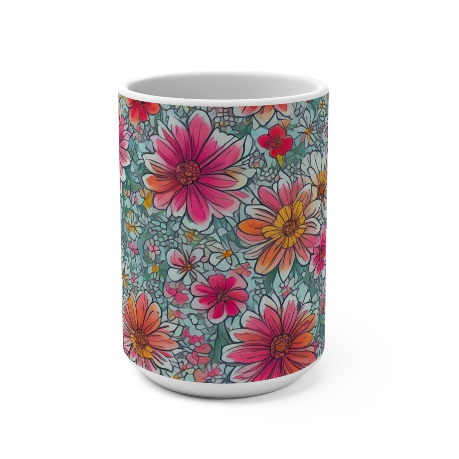 Mug with stunning floral and butterfly motifs, the perfect gift for any occasion or celebration for friends, family, and colleagues. - Cosmic Creations by Karen