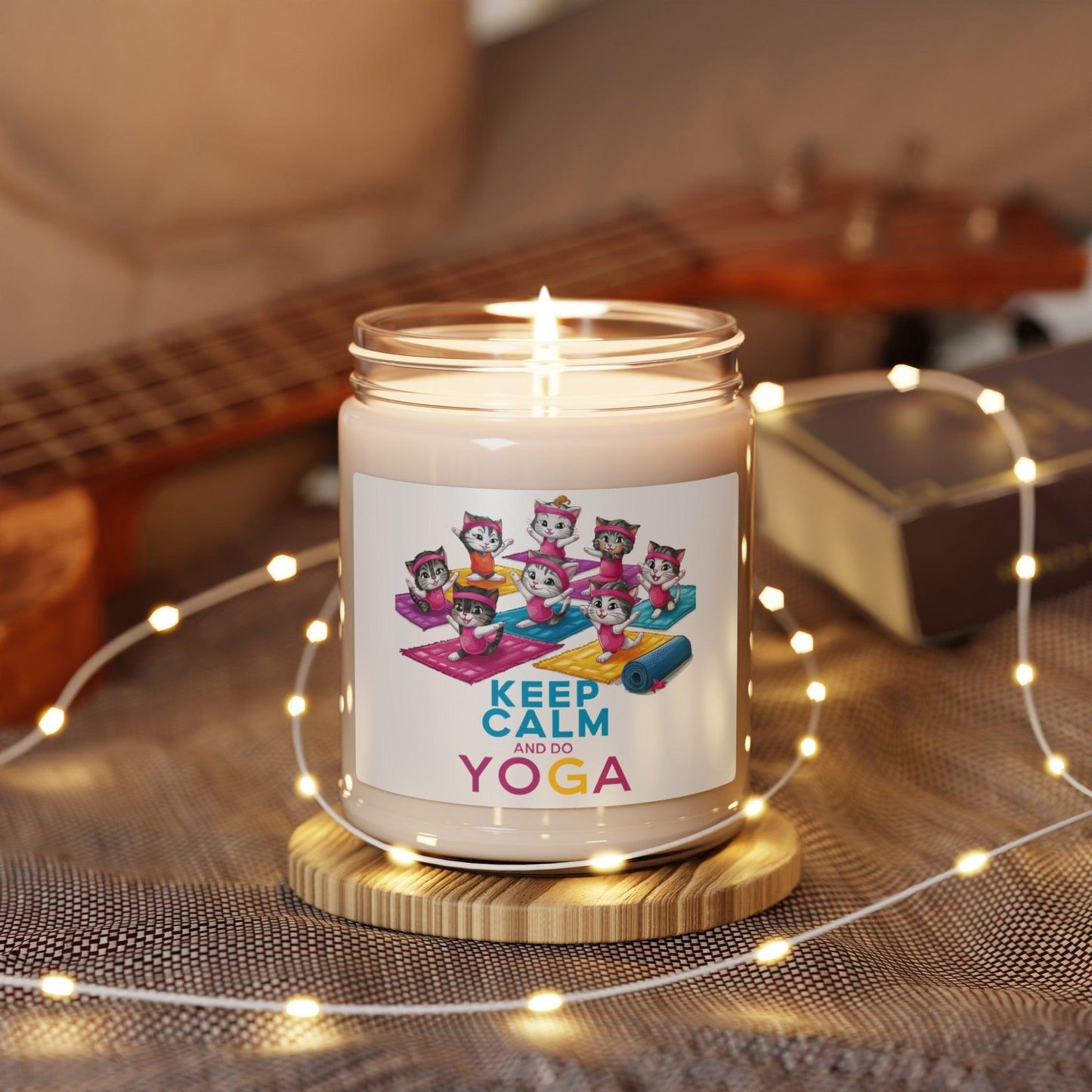 Serenity Soy Scented Candle | "Yoga Serenity Collection" | Cute Kitties