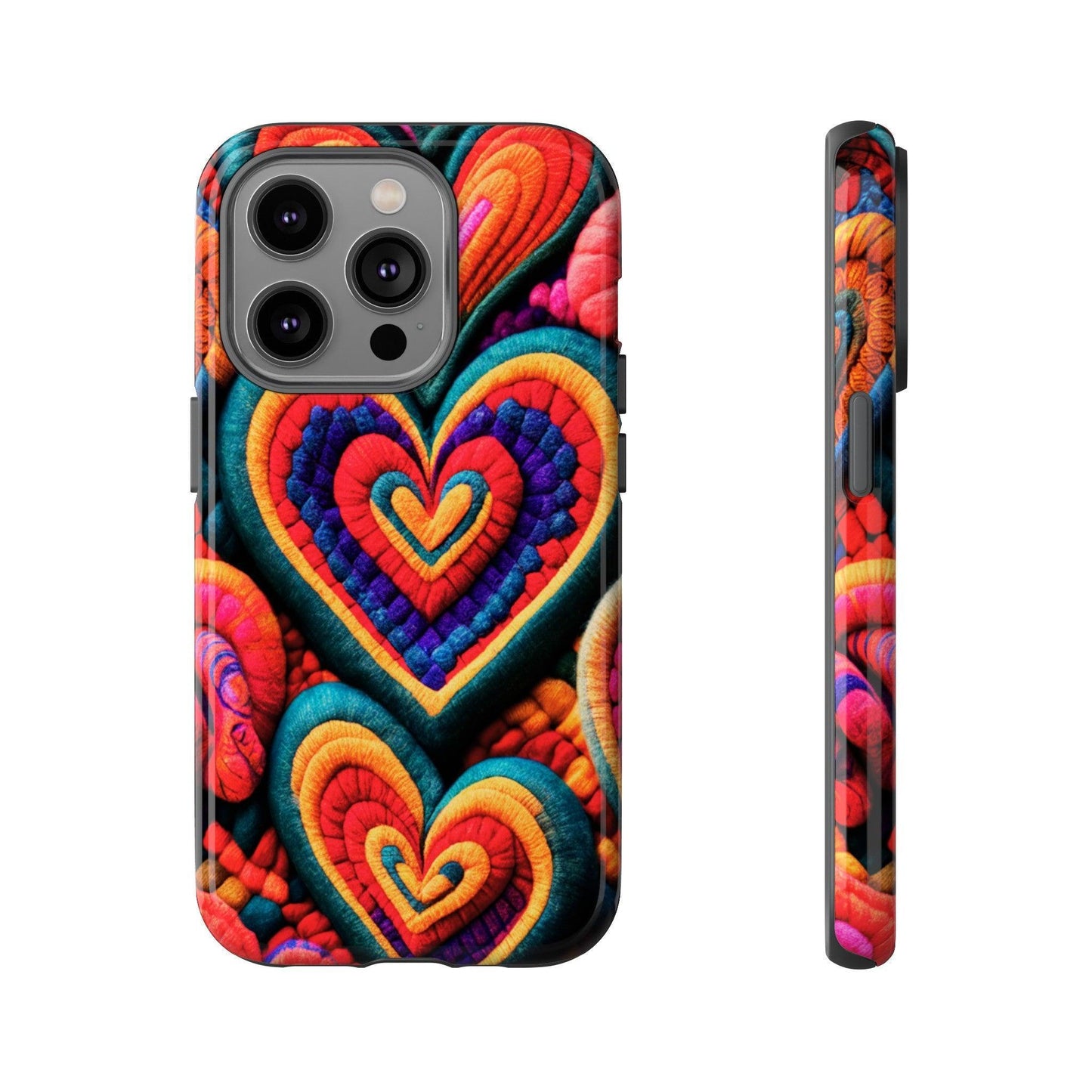 Tough Phone Case :" Eclectic Elegance Phone Case Collection" ( Hearts patterns)