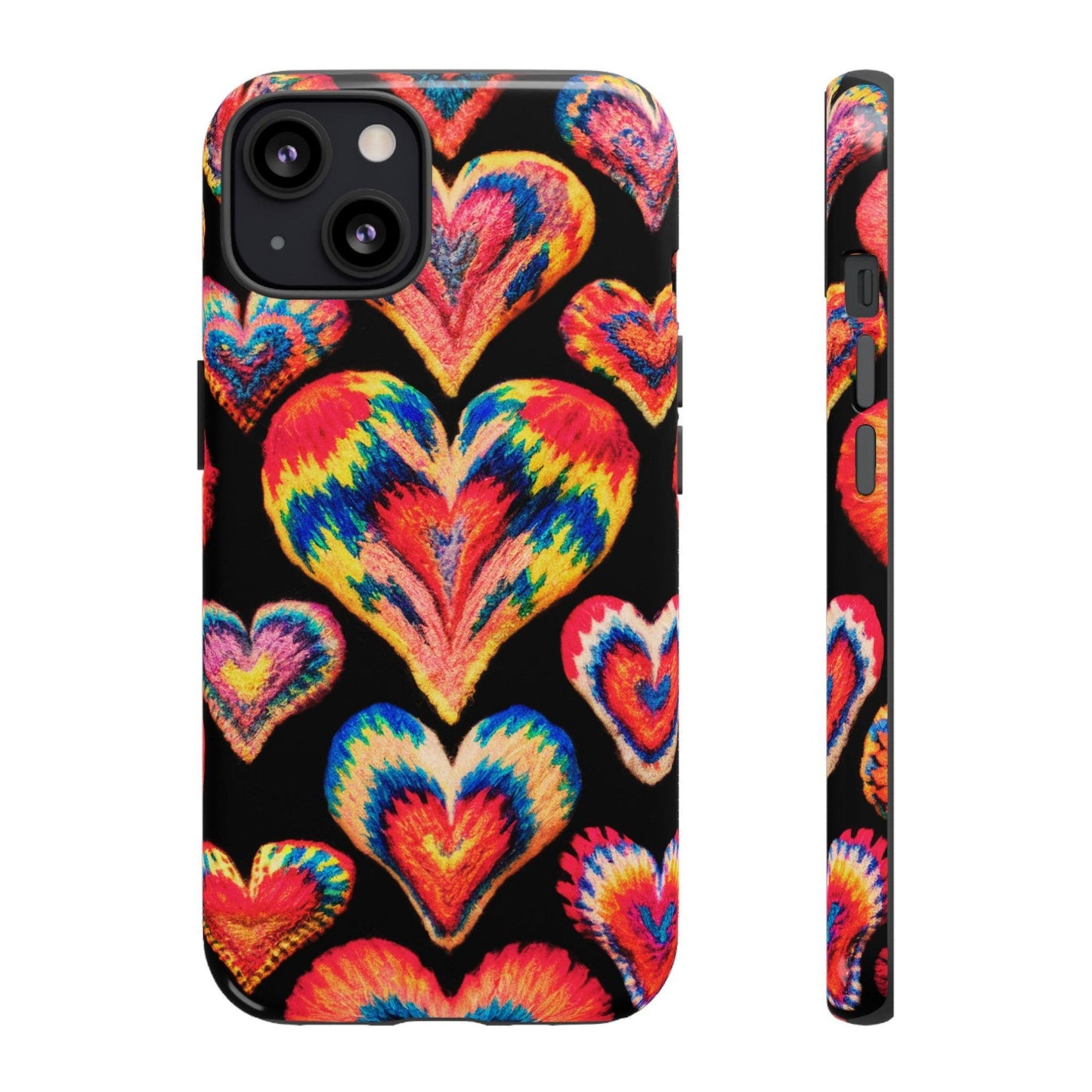 Tough Phone Case :" Eclectic Elegance Phone Case Collection" ( Hearts patterns)