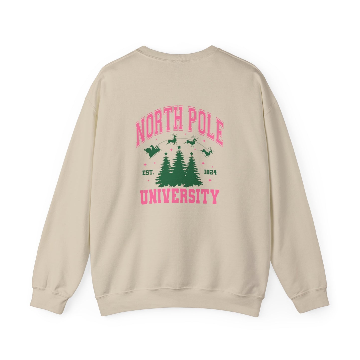 Christmas North Pole University Design  Unisex Crewneck Sweatshirt