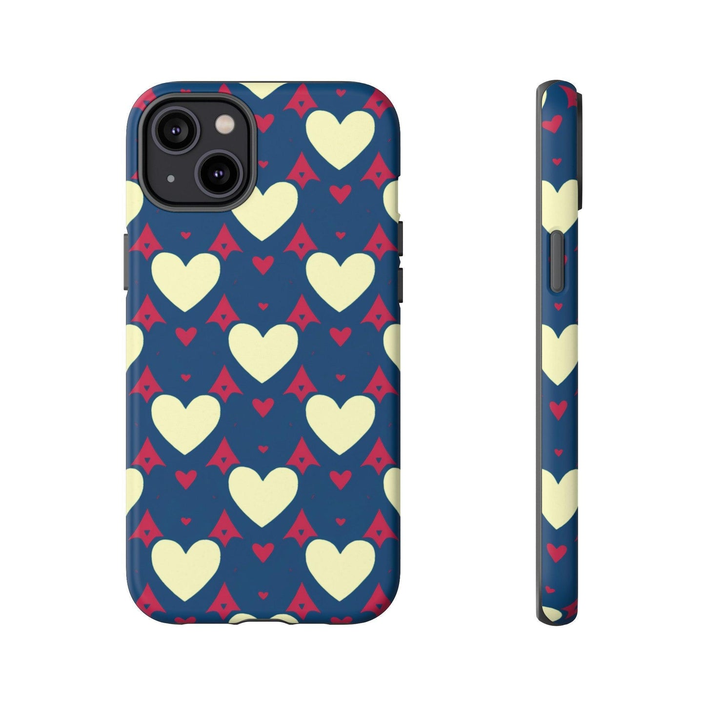 Tough Phone Case :" Eclectic Elegance Phone Case Collection" ( Hearts patterns)