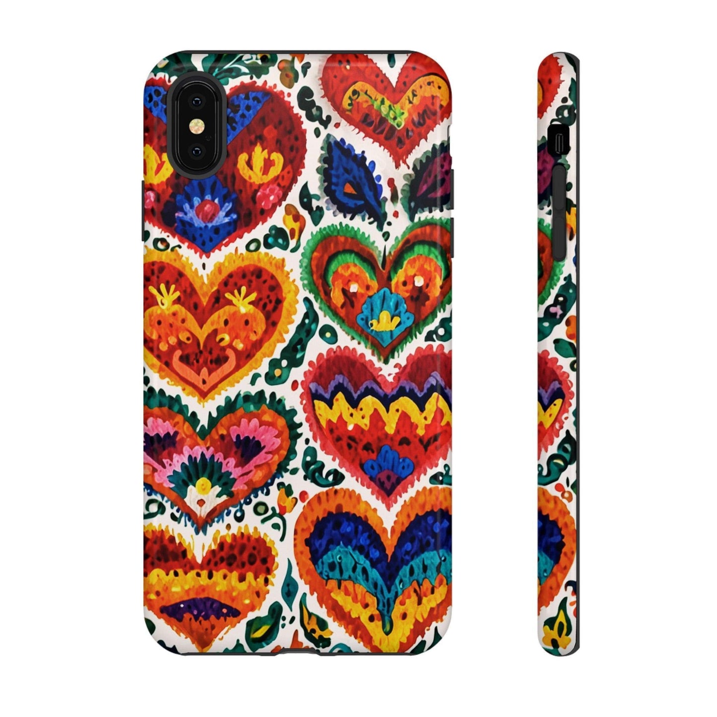 Tough Phone Case :" Eclectic Elegance Phone Case Collection" ( Hearts patterns)