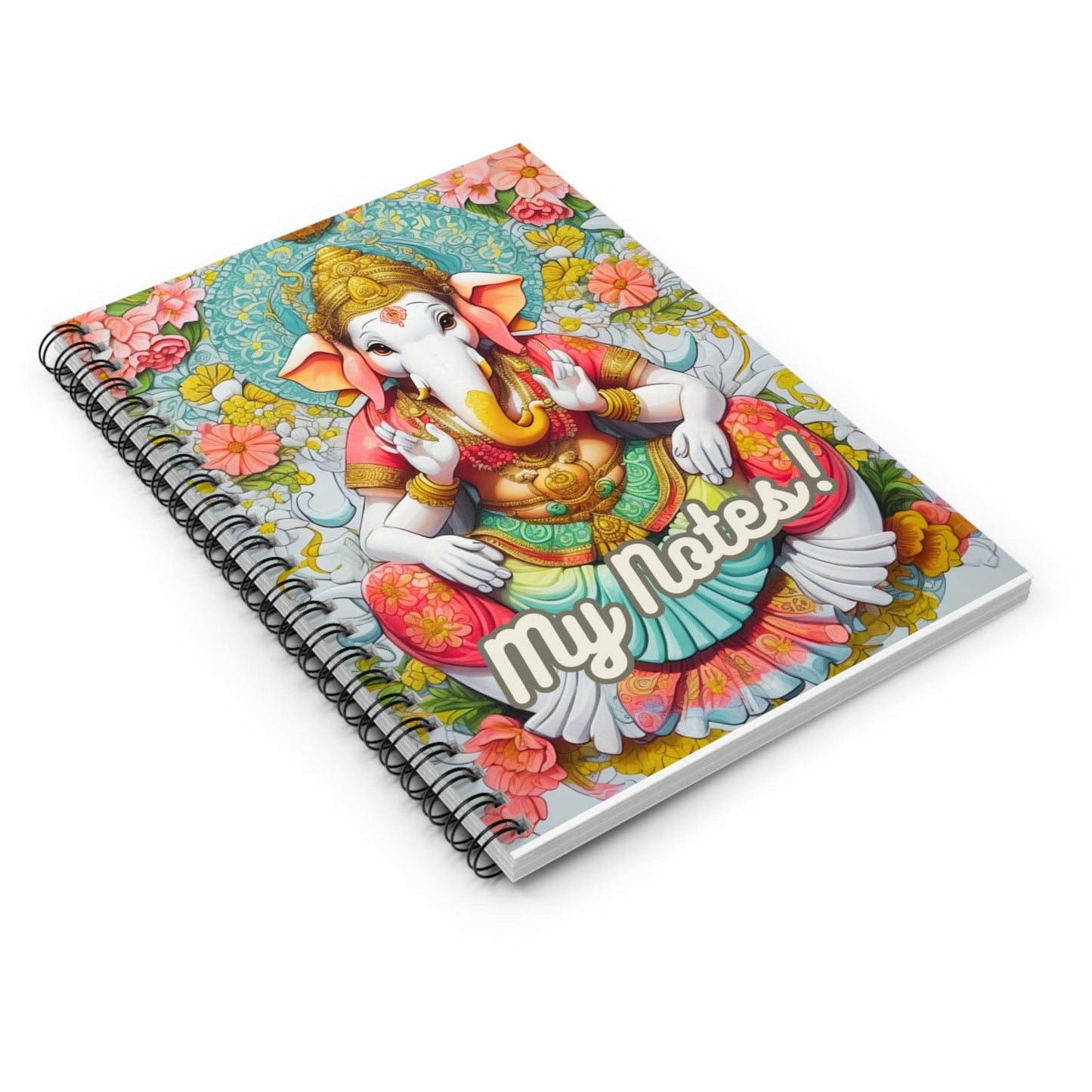 Ganesha's Wisdom - Spiral Notebook a perfect gift and an incredible companion in everiday life - Cosmic Creations by Karen