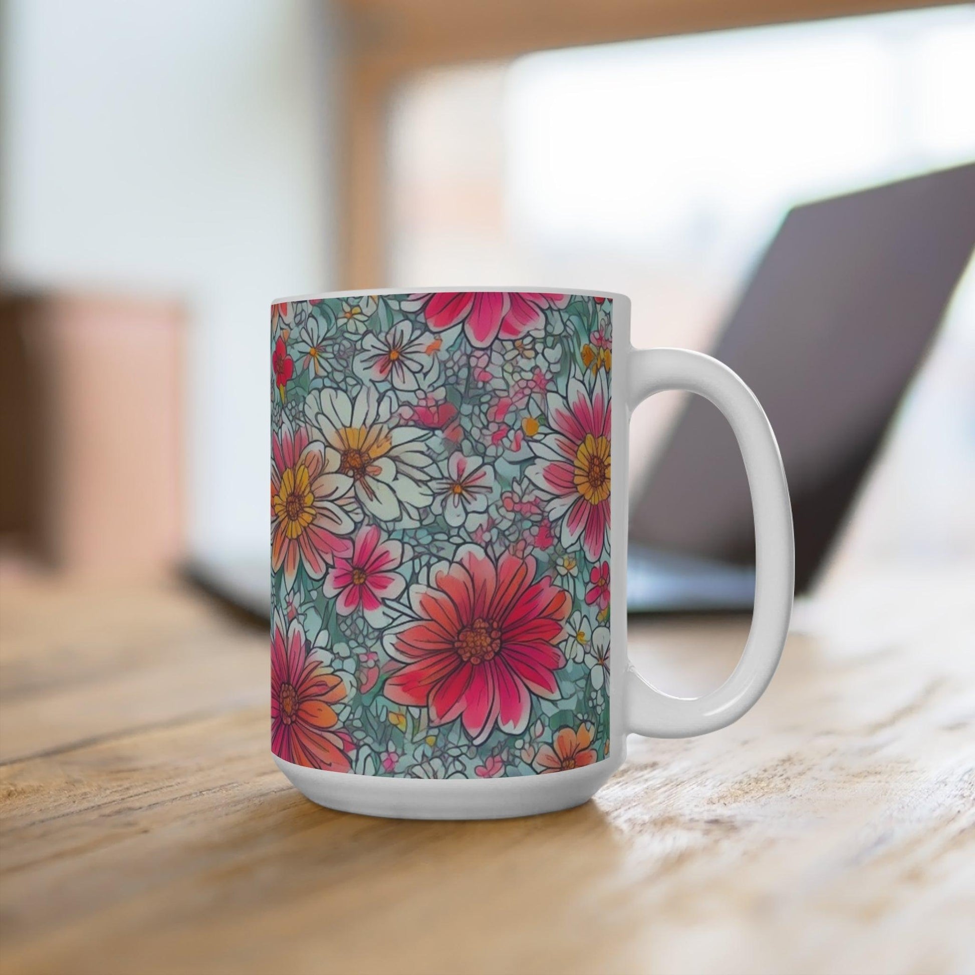 Mug with stunning floral and butterfly motifs, the perfect gift for any occasion or celebration for friends, family, and colleagues. - Cosmic Creations by Karen