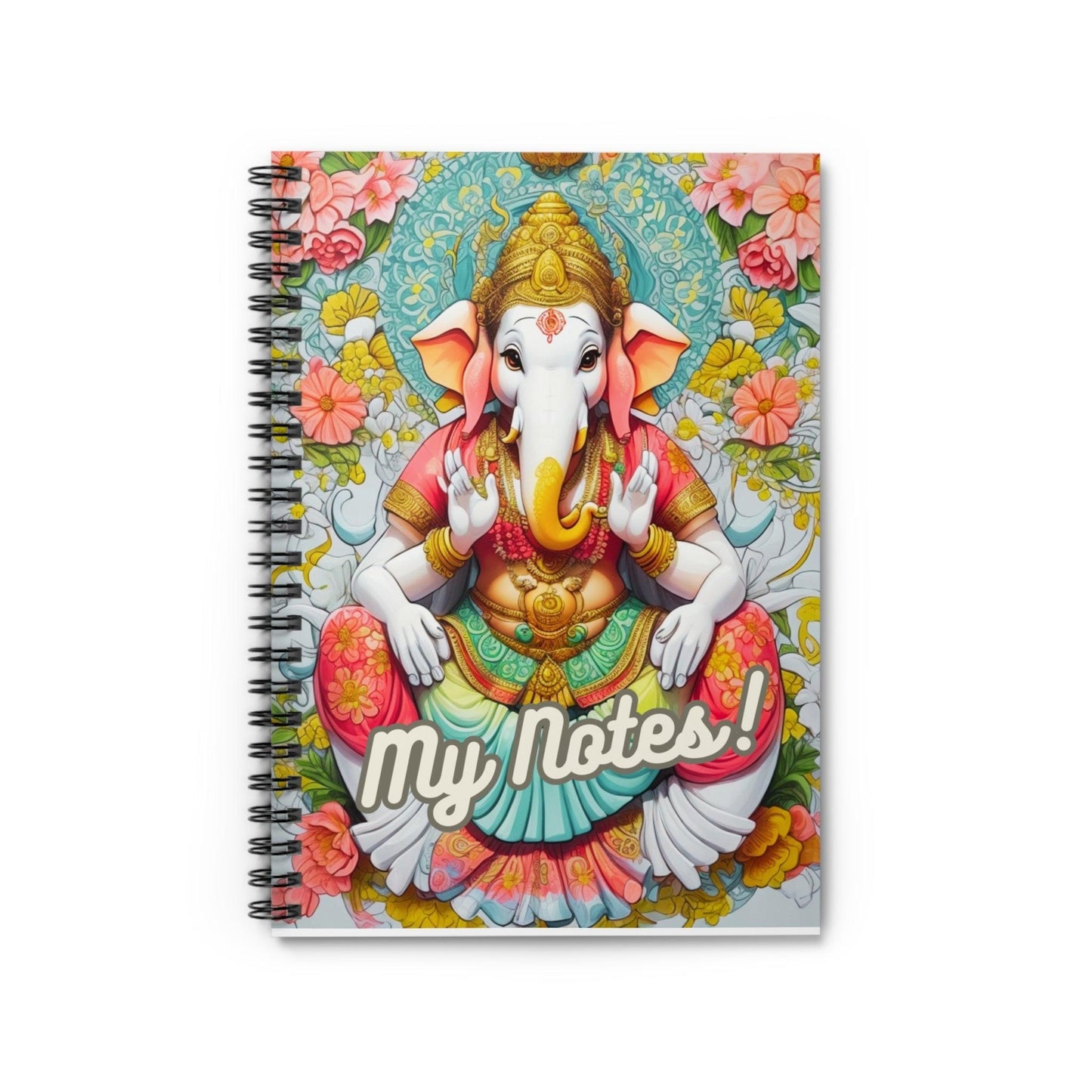 Ganesha's Wisdom - Spiral Notebook a perfect gift and an incredible companion in everiday life - Cosmic Creations by Karen