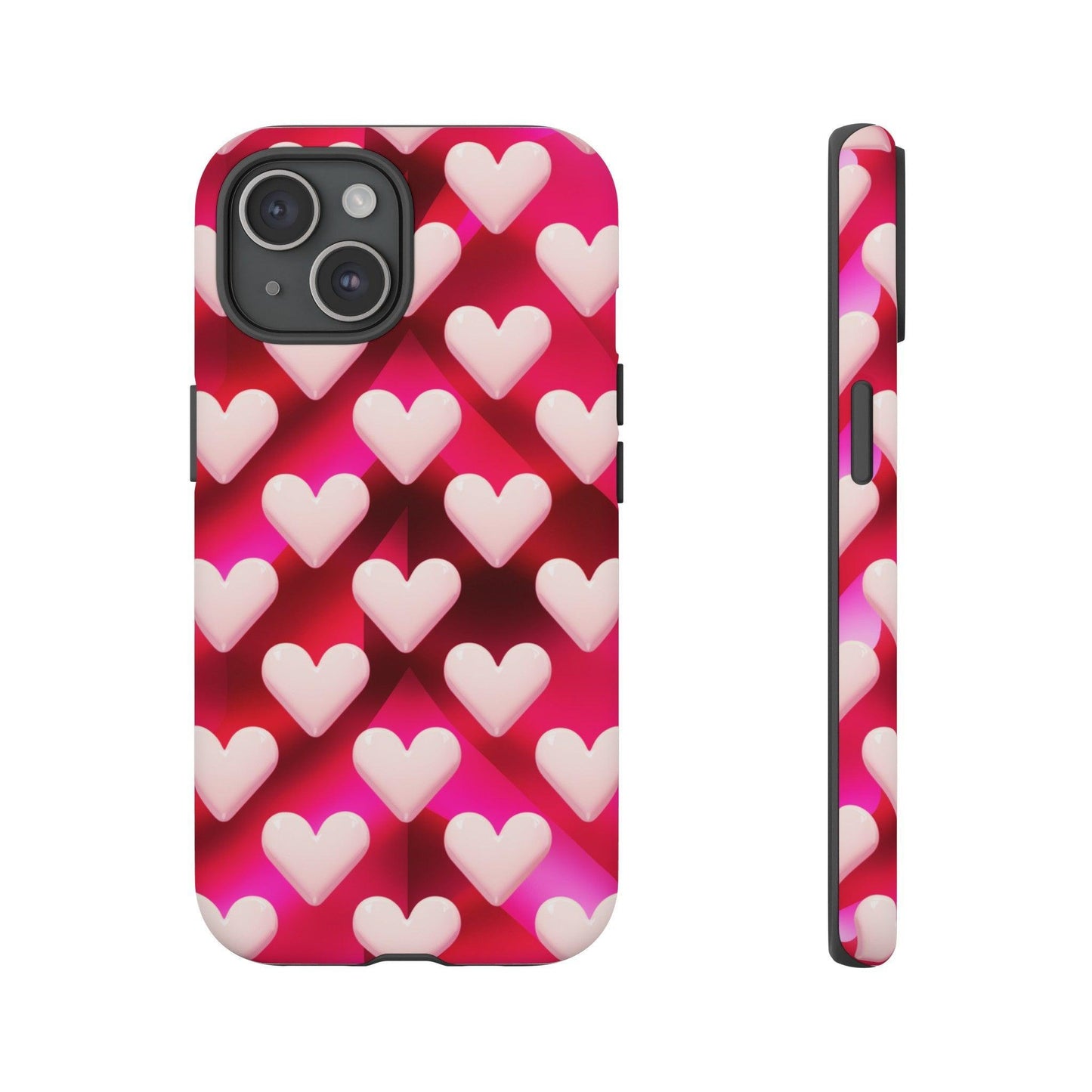 Tough Cellphone Case :" Eclectic Elegance Phone Case Collection" ( Hearts patterns)