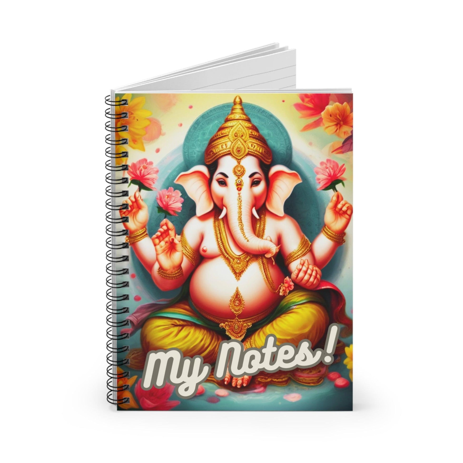 Ganesha's Wisdom - Spiral Notebook a perfect gift and an incredible companion in everiday life - Cosmic Creations by Karen