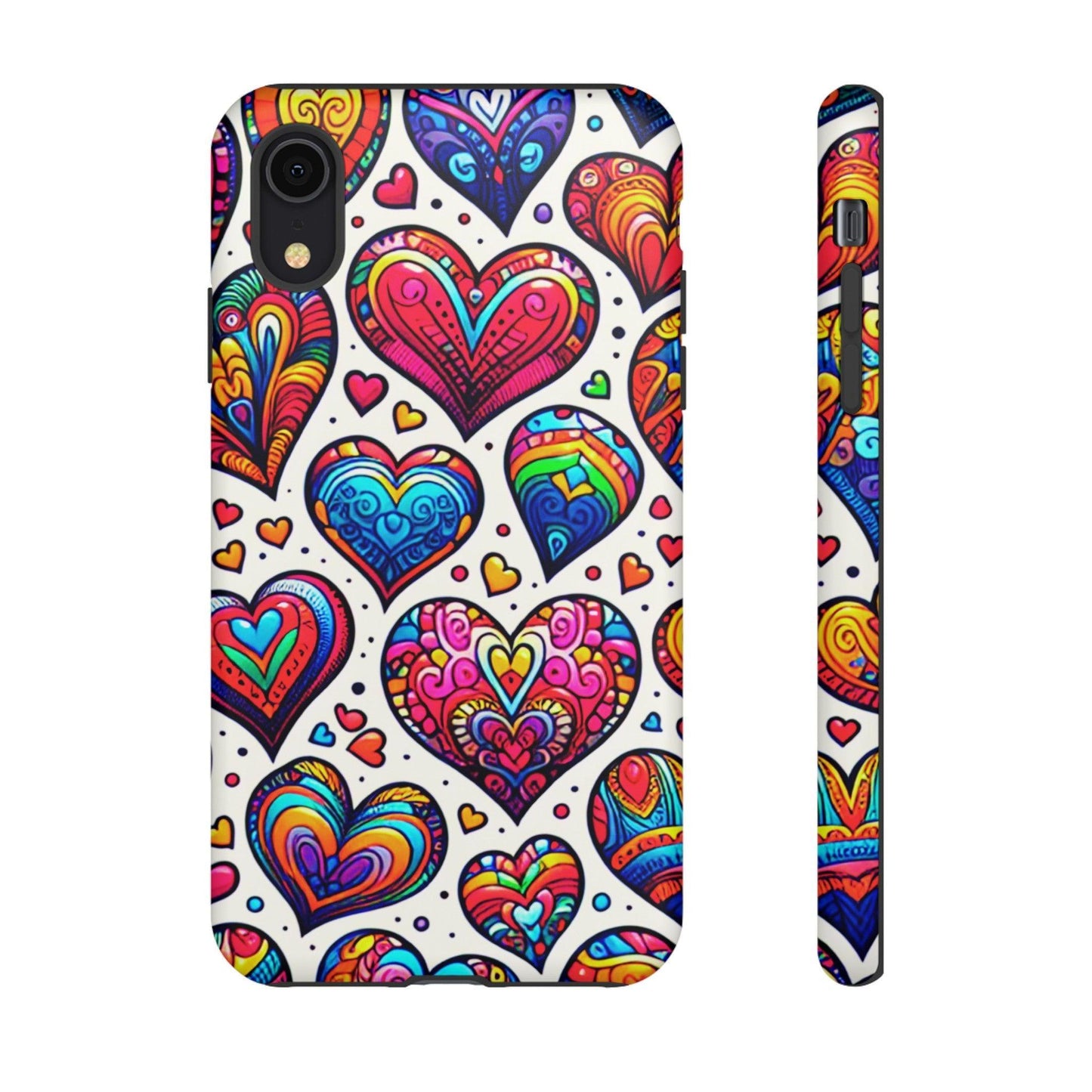 Tough Phone Case :" Eclectic Elegance Phone Case Collection" ( Hearts patterns)