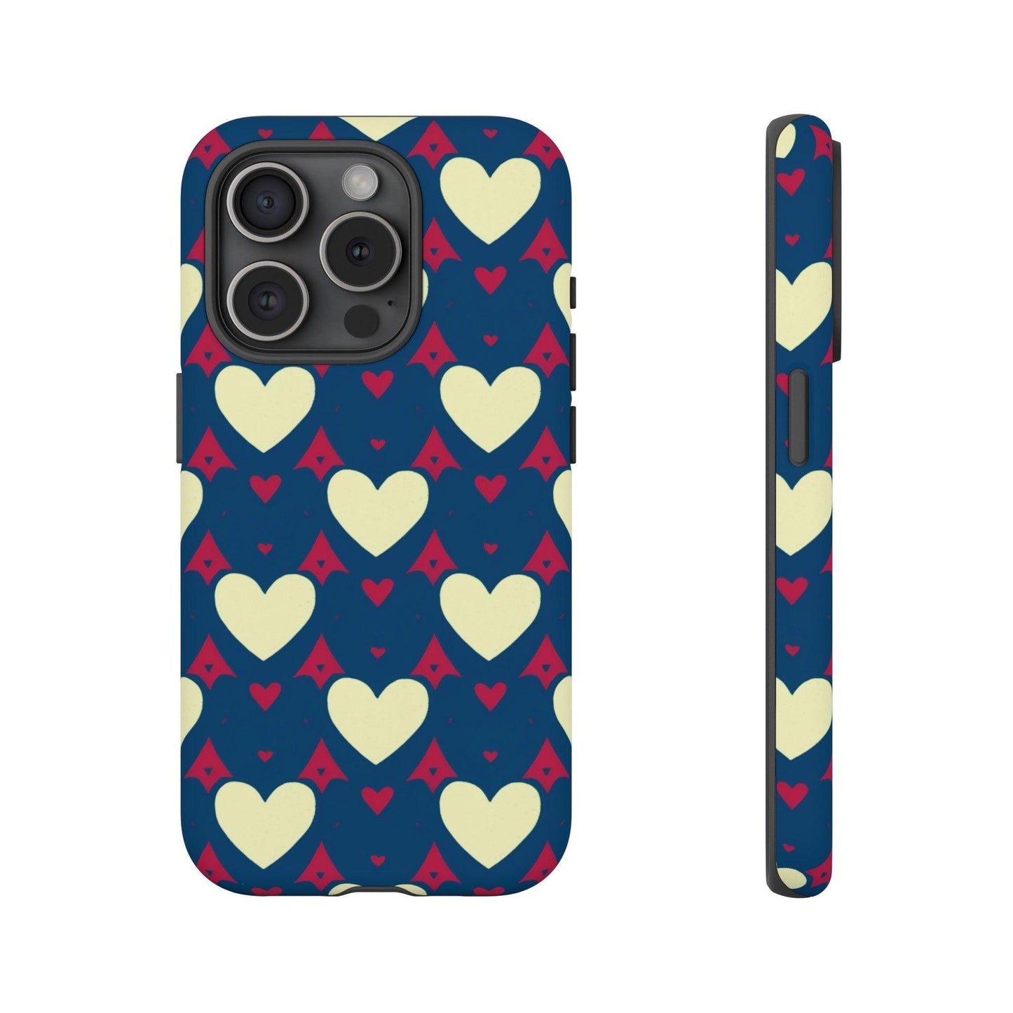 Tough Phone Case :" Eclectic Elegance Phone Case Collection" ( Hearts patterns)