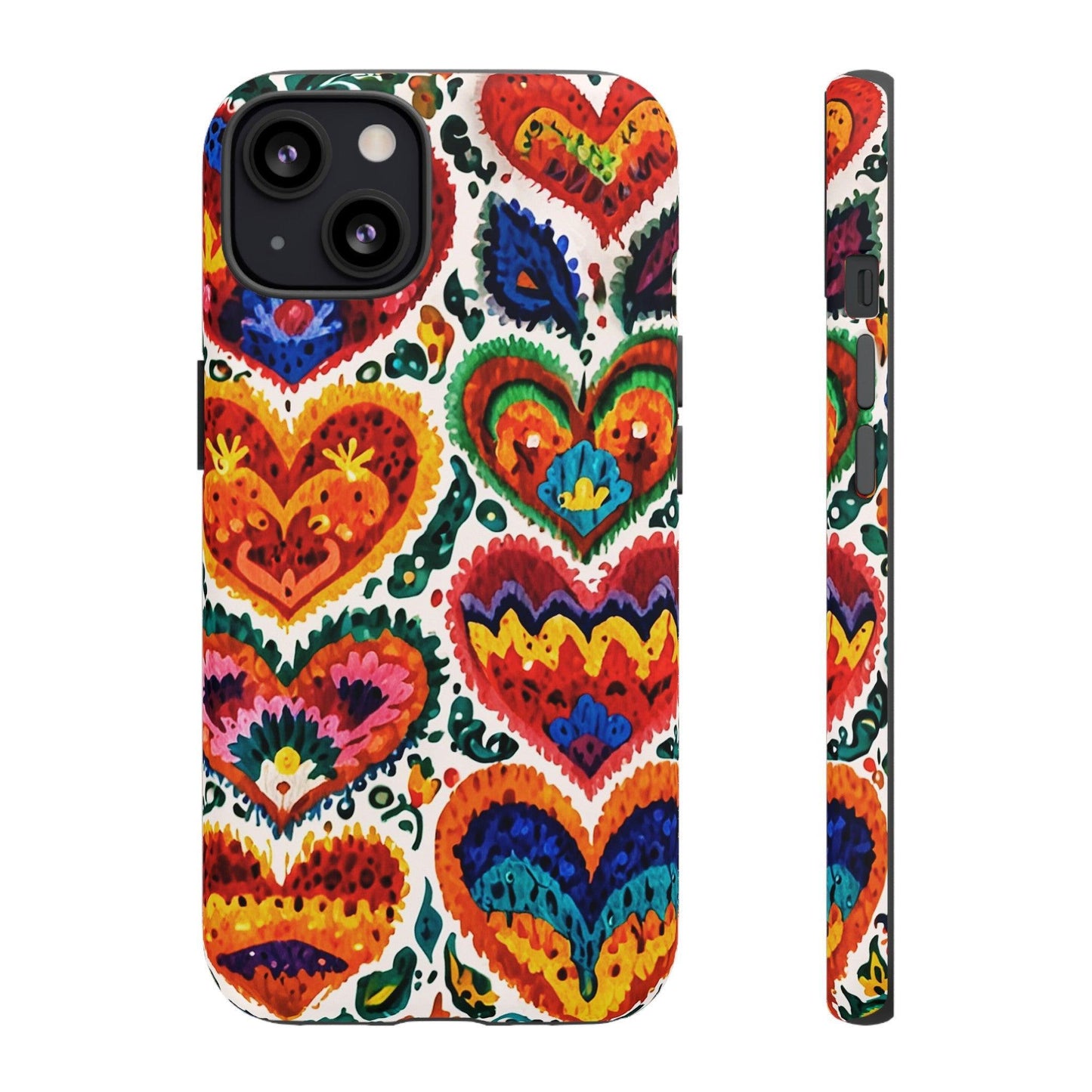 Tough Phone Case :" Eclectic Elegance Phone Case Collection" ( Hearts patterns)