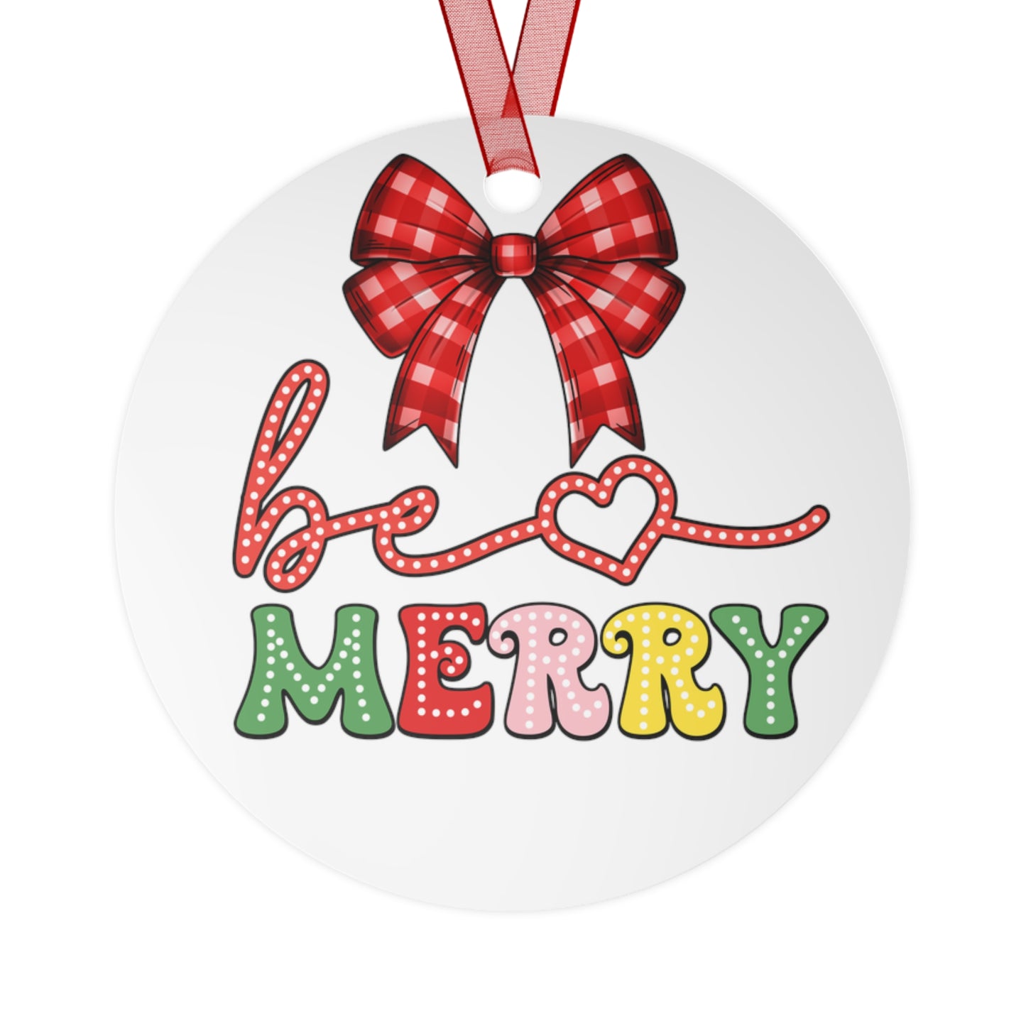 Christmas  Customizable Round Metal Ornament