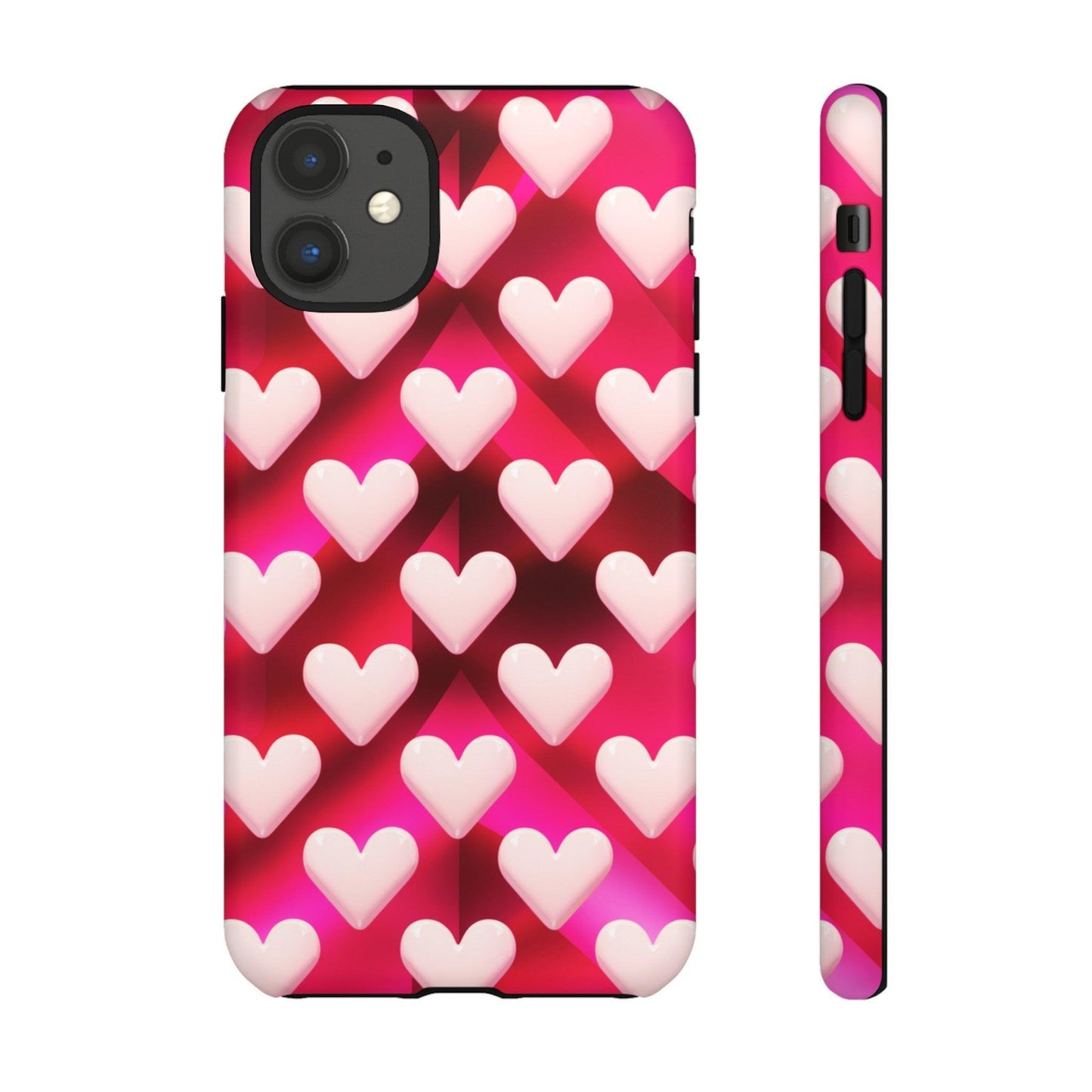 Tough Cellphone Case :" Eclectic Elegance Phone Case Collection" ( Hearts patterns)