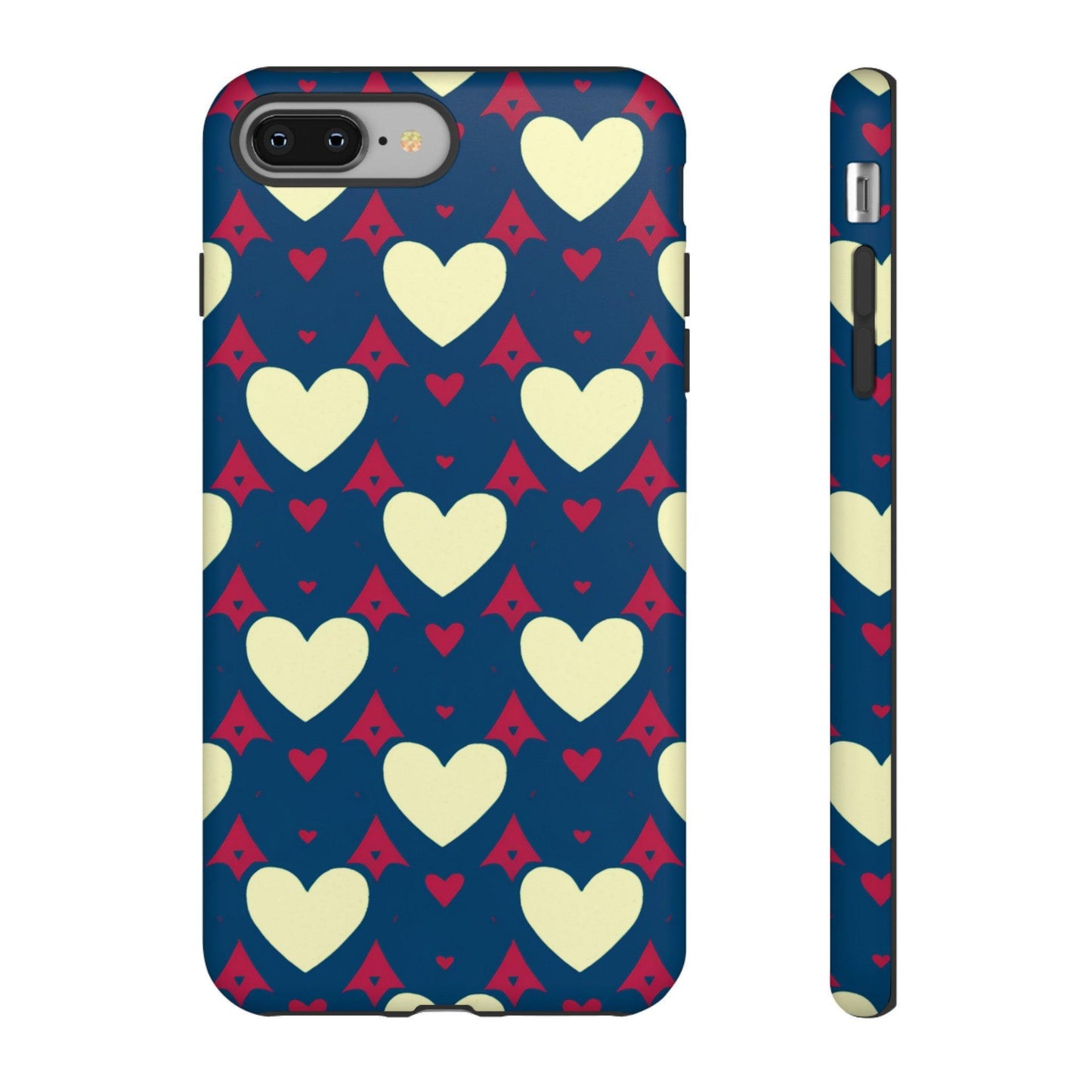 Tough Phone Case :" Eclectic Elegance Phone Case Collection" ( Hearts patterns)