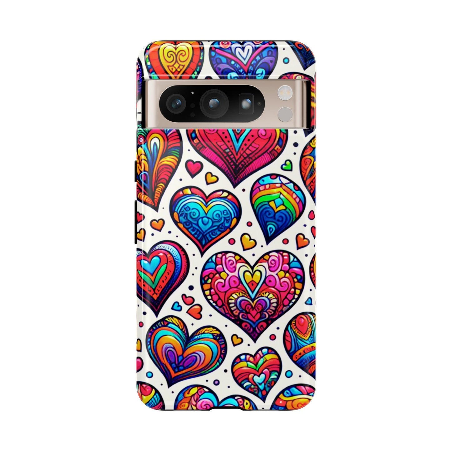 Tough Phone Case :" Eclectic Elegance Phone Case Collection" ( Hearts patterns)