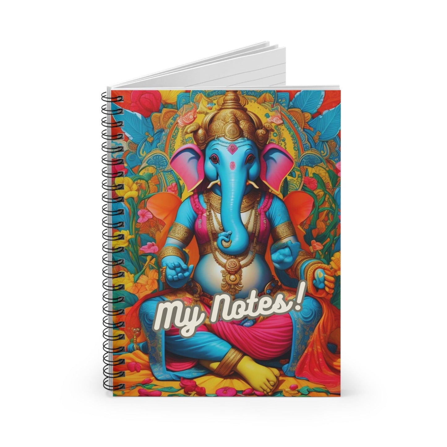 Ganesha's Wisdom - Spiral Notebook a perfect gift and an incredible companion in everiday life - Cosmic Creations by Karen