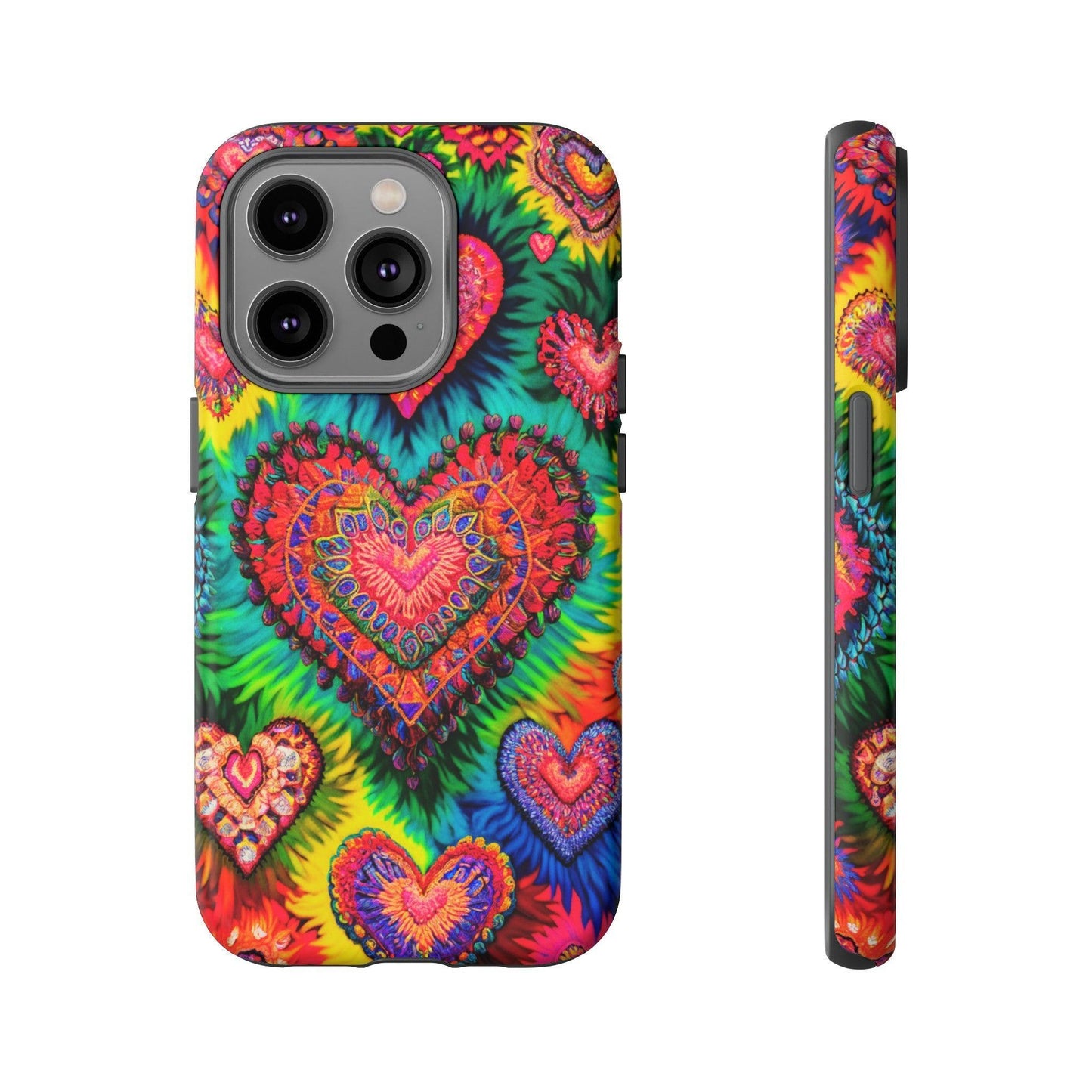 Tough Phone Case :" Eclectic Elegance Phone Case Collection" ( Hearts patterns)