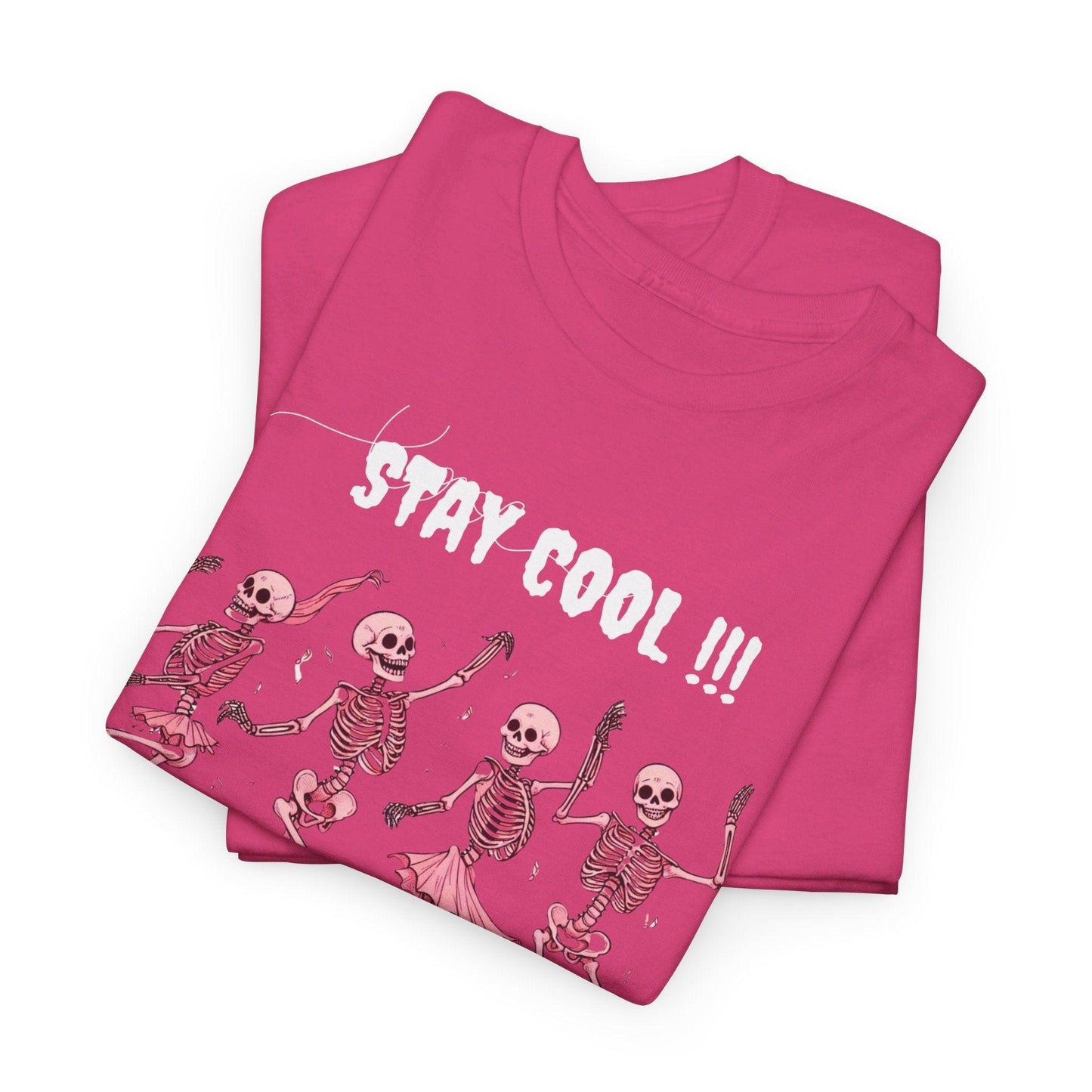 Unisex Heavy Cotton Tee - "Stay Cool, It's Halloween"