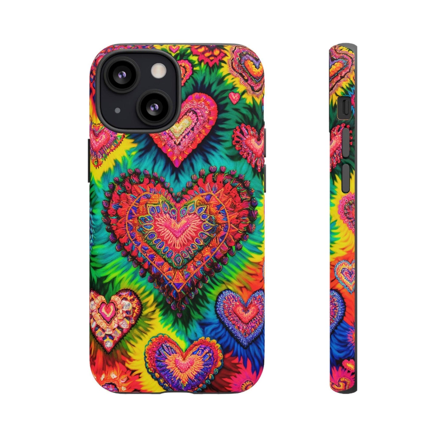 Tough Phone Case :" Eclectic Elegance Phone Case Collection" ( Hearts patterns)