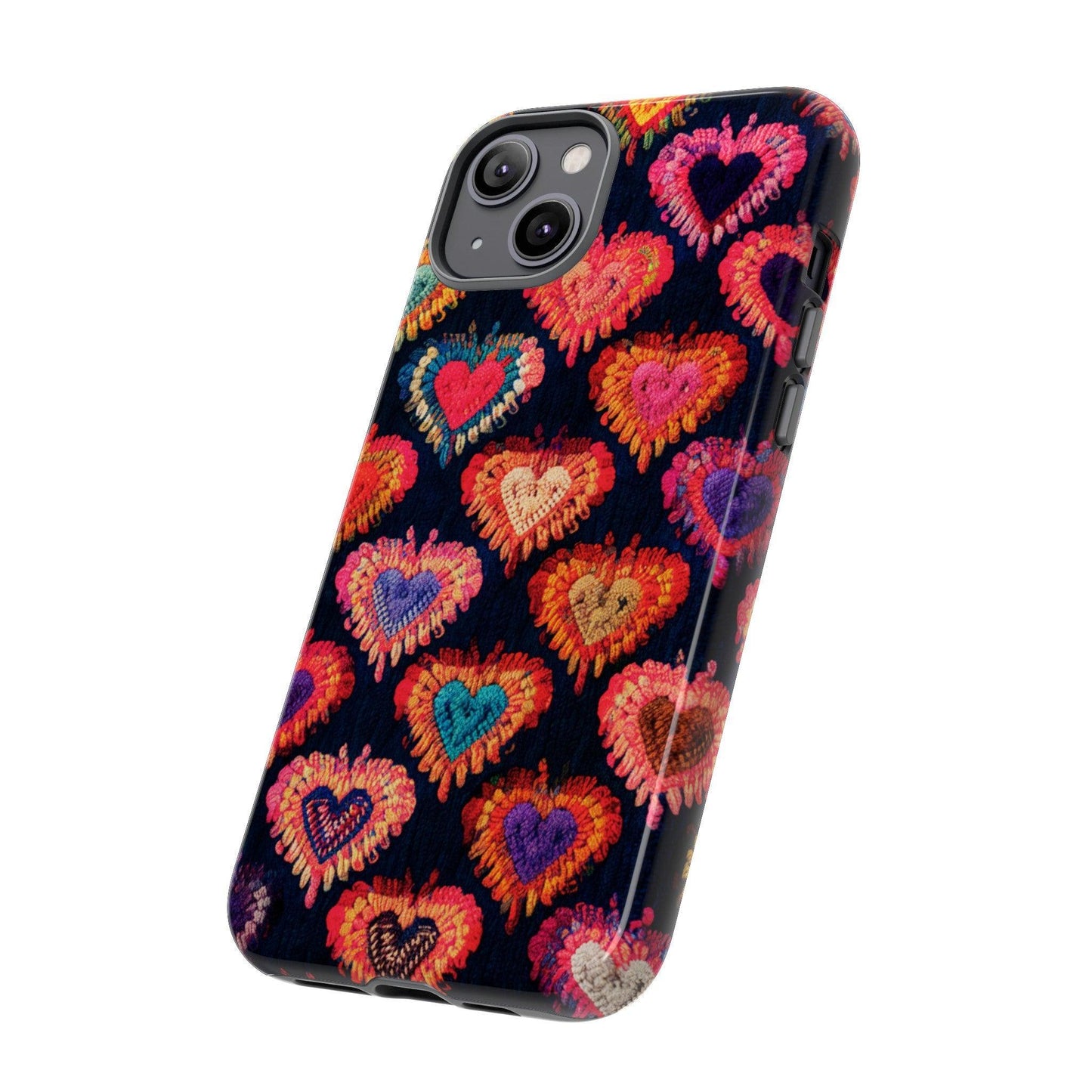 Tough Phone Case :" Eclectic Elegance Phone Case Collection" ( Hearts patterns)