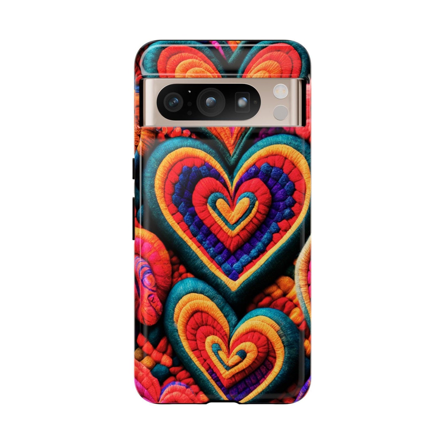 Tough Phone Case :" Eclectic Elegance Phone Case Collection" ( Hearts patterns)