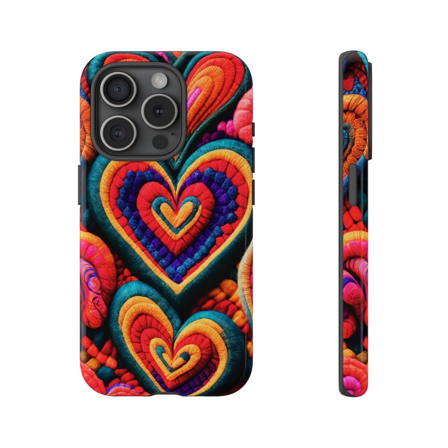 Tough Phone Case :" Eclectic Elegance Phone Case Collection" ( Hearts patterns)