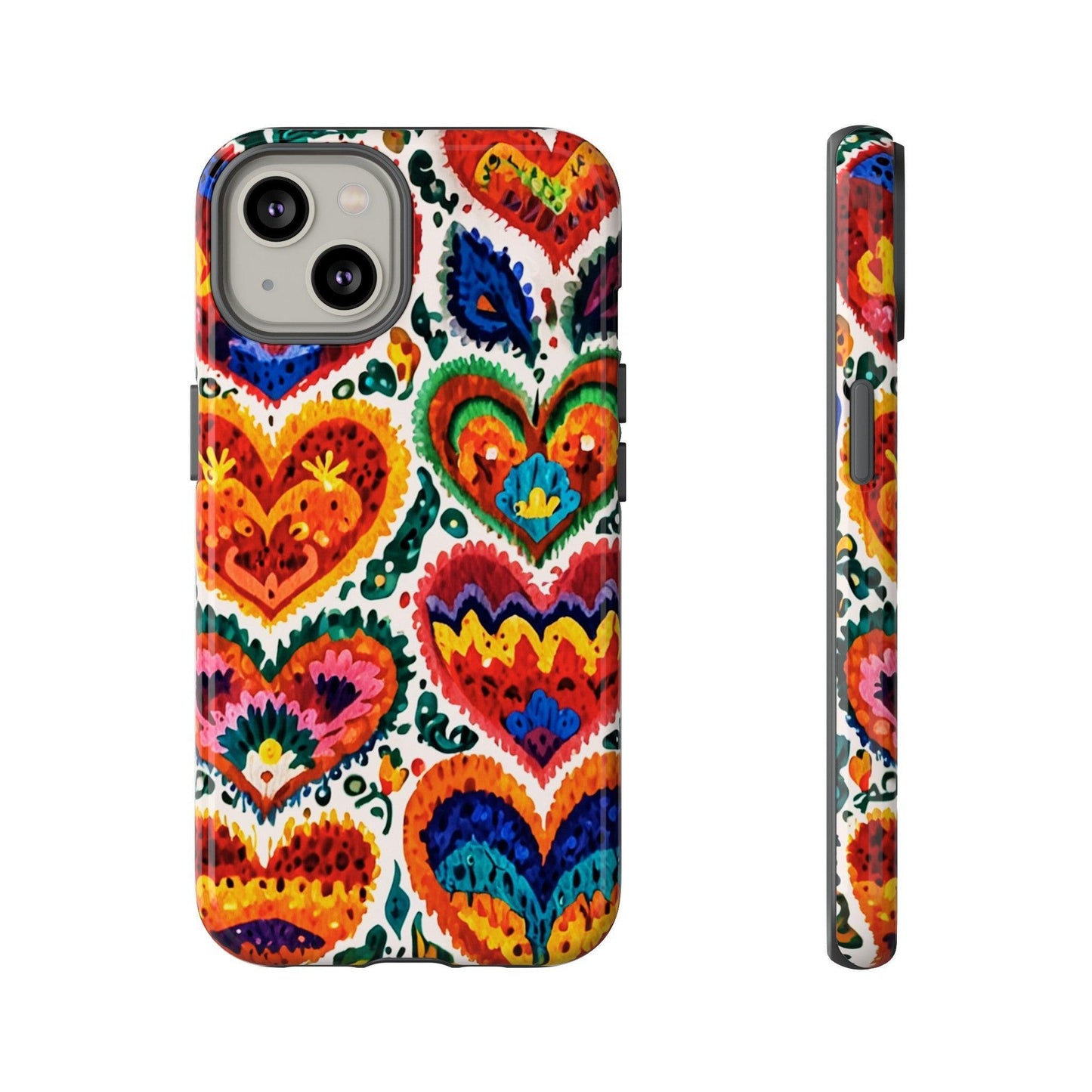 Tough Phone Case :" Eclectic Elegance Phone Case Collection" ( Hearts patterns)