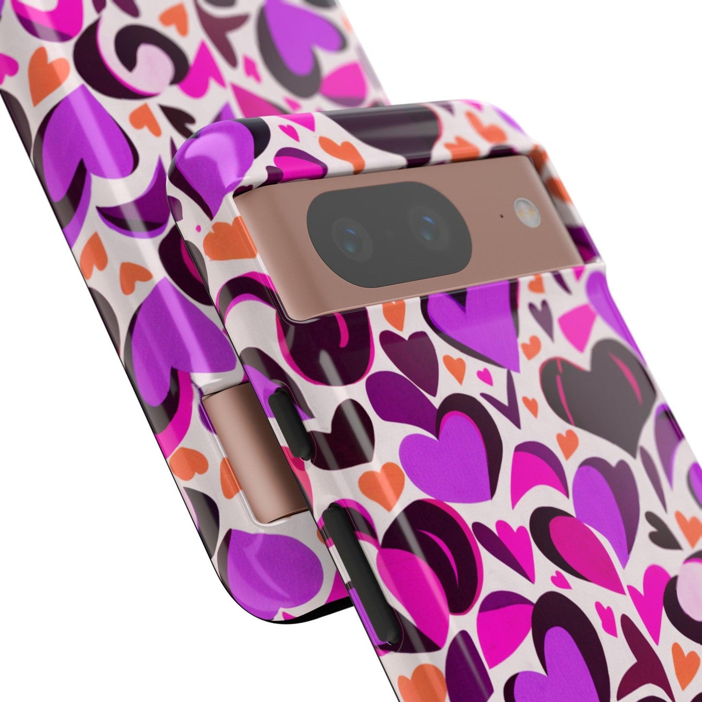 Tough Phone Case :" Eclectic Elegance Phone Case Collection" ( Hearts patterns)