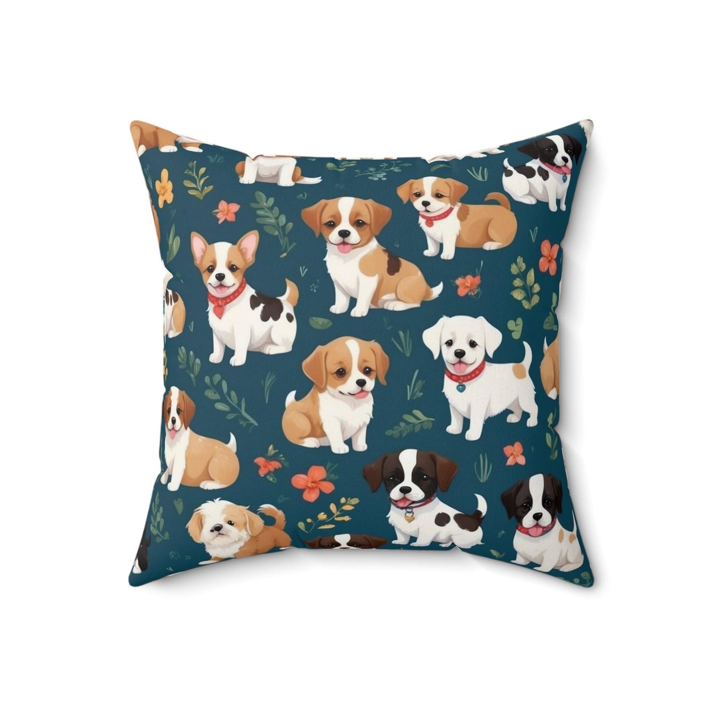 Snuggle Pup Square Pillow | Perfect for Home decor and rest , gifts for dog lovers - Cosmic Creations by Karen