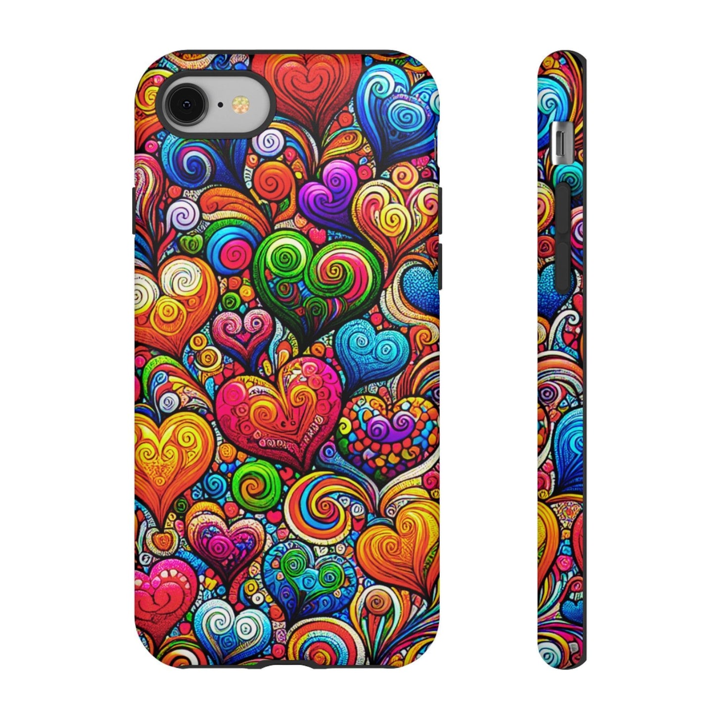 Tough Phone Case :" Eclectic Elegance Phone Case Collection" ( Hearts patterns)