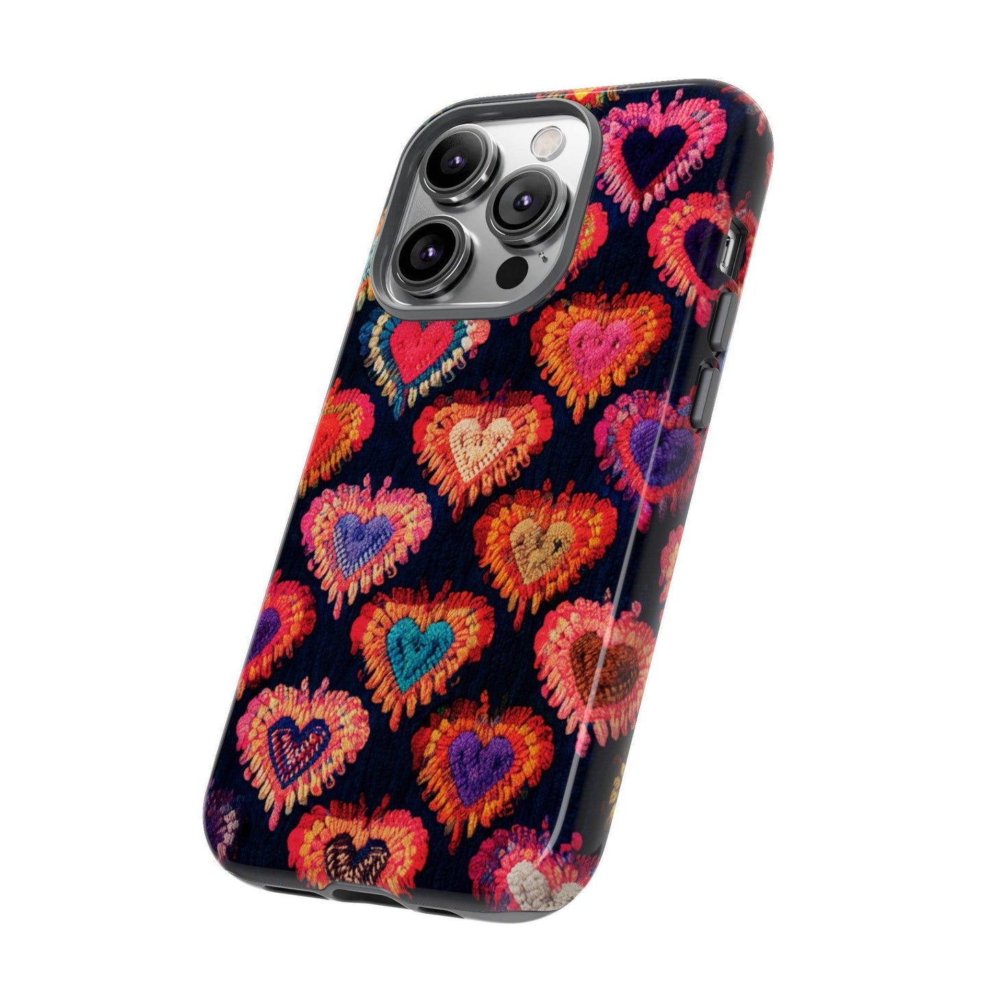 Tough Phone Case :" Eclectic Elegance Phone Case Collection" ( Hearts patterns)