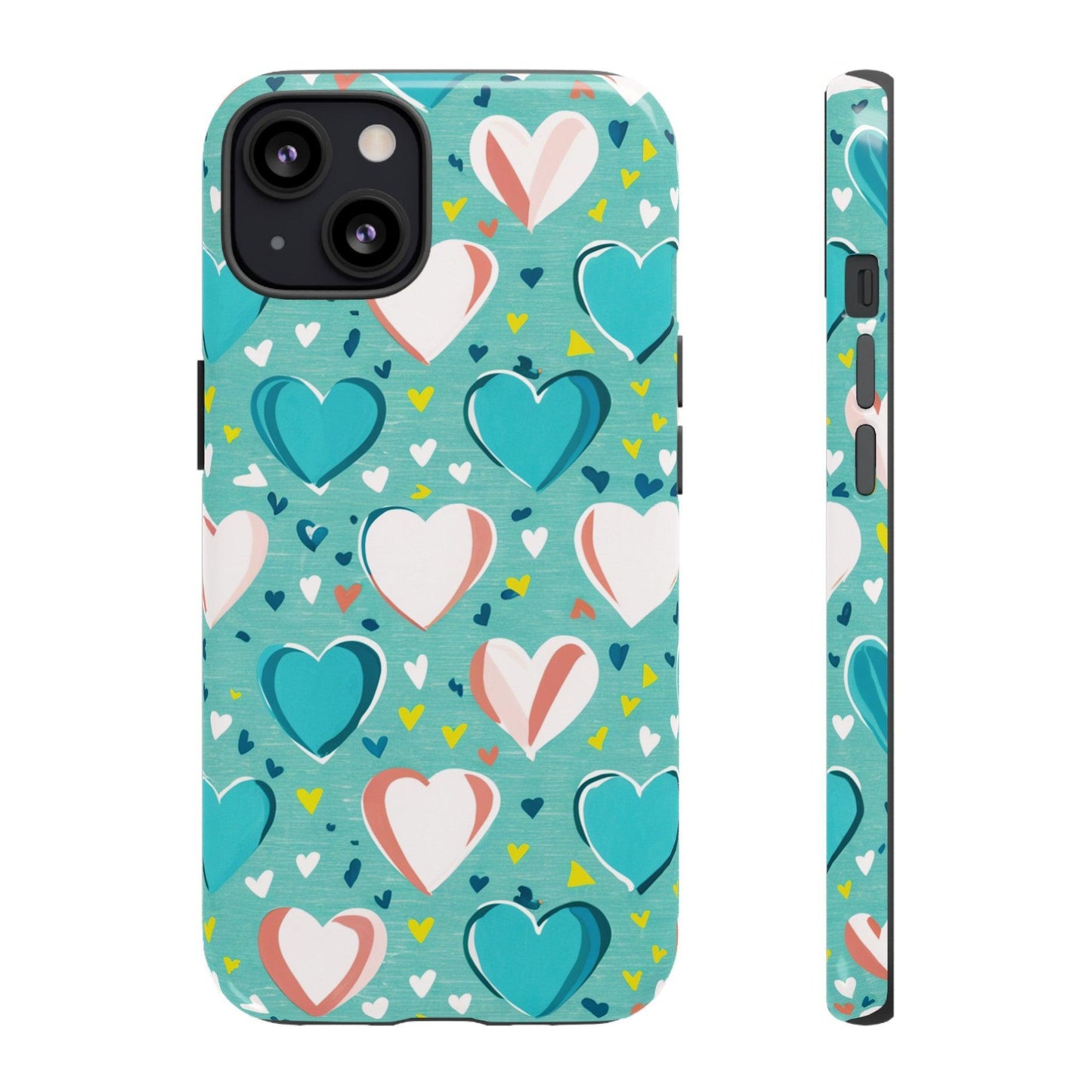 Tough Phone Case :" Eclectic Elegance Phone Case Collection" ( Hearts patterns)